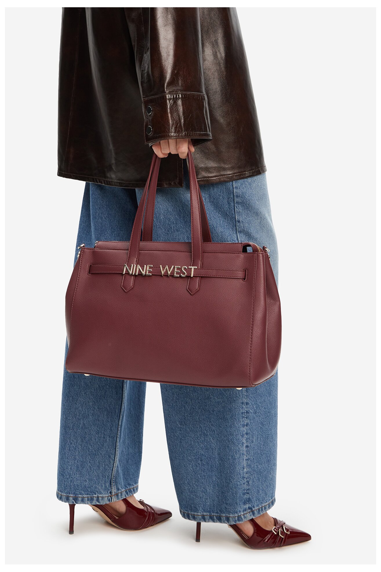 Geantă de mână NINE WEST EO-MANHATTAN-MUSE-I-LX10192 GRENA