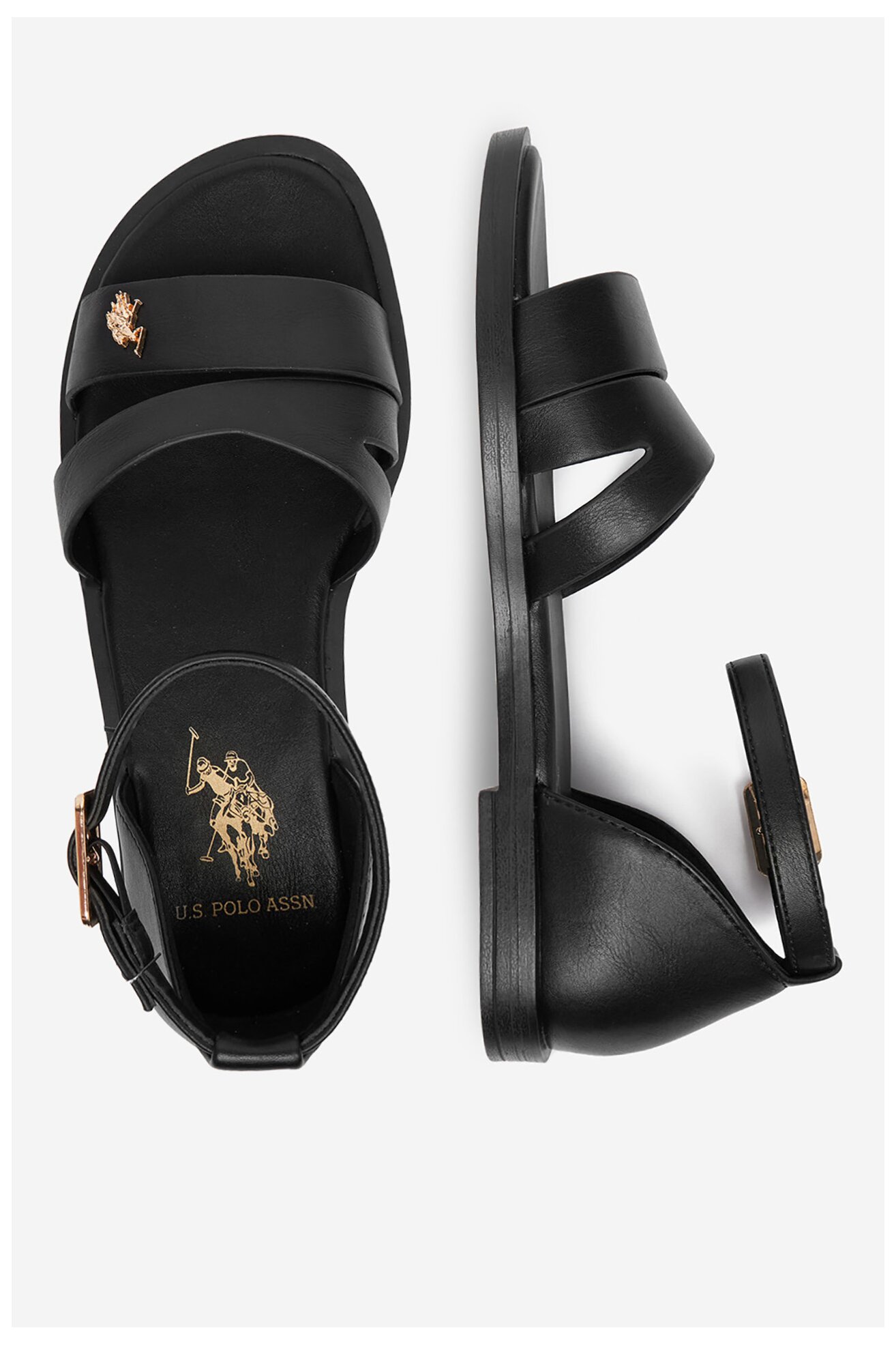 Sandały U.S. POLO ASSN. EO-CASSIE003W/6Y1 Czarny