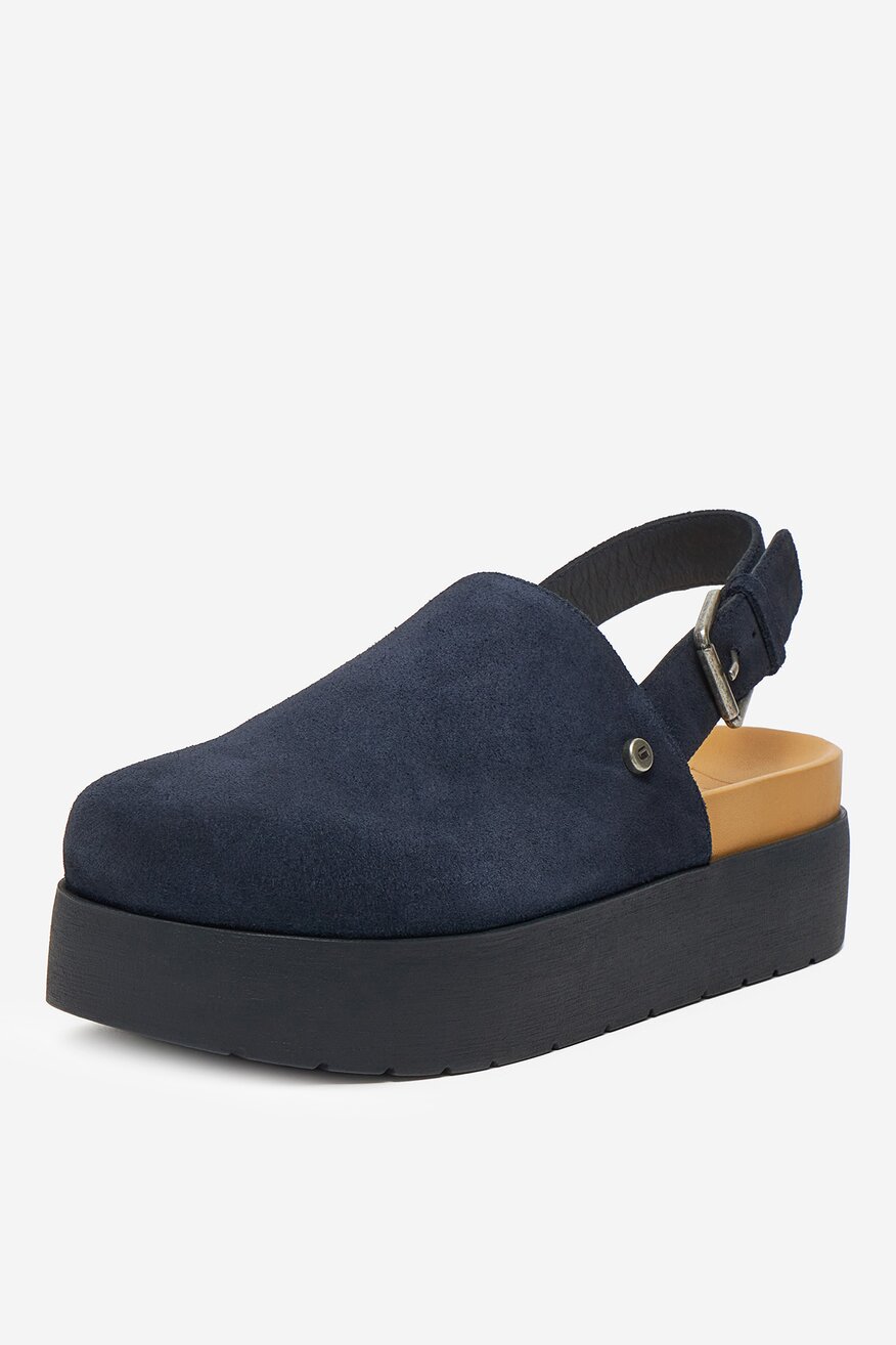 G-STAR RAW - Klapki zamszowe na platformie - 5904862332703