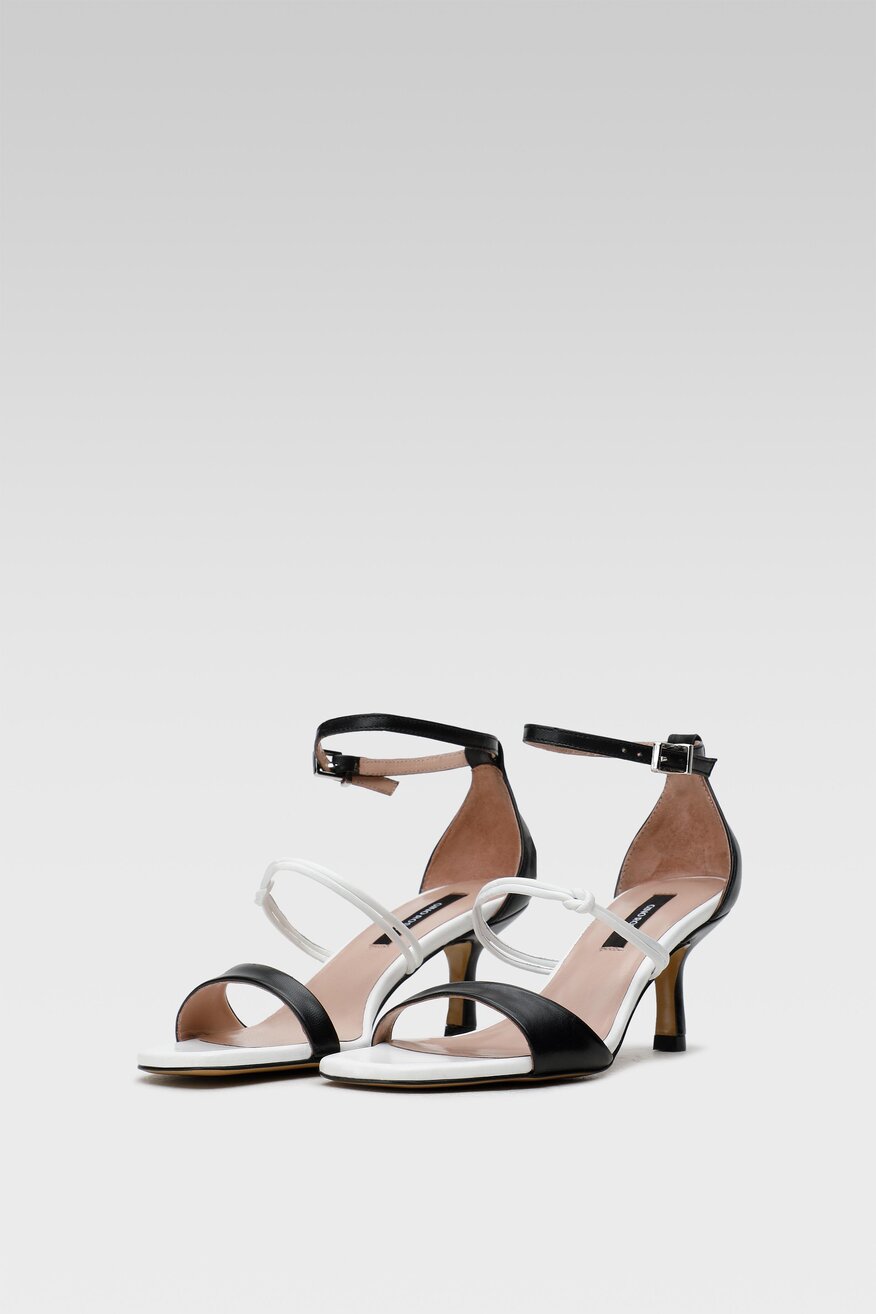 
                Gino Rossi - Skórzane sandały czarne - 5904248393946