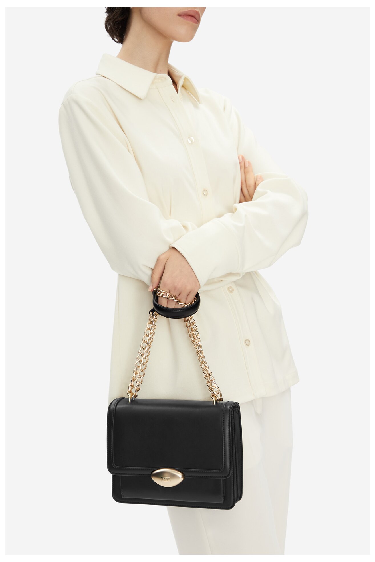 Geantă de mână Gino Rossi CEO-PEARLA-KQ43 NEGRU