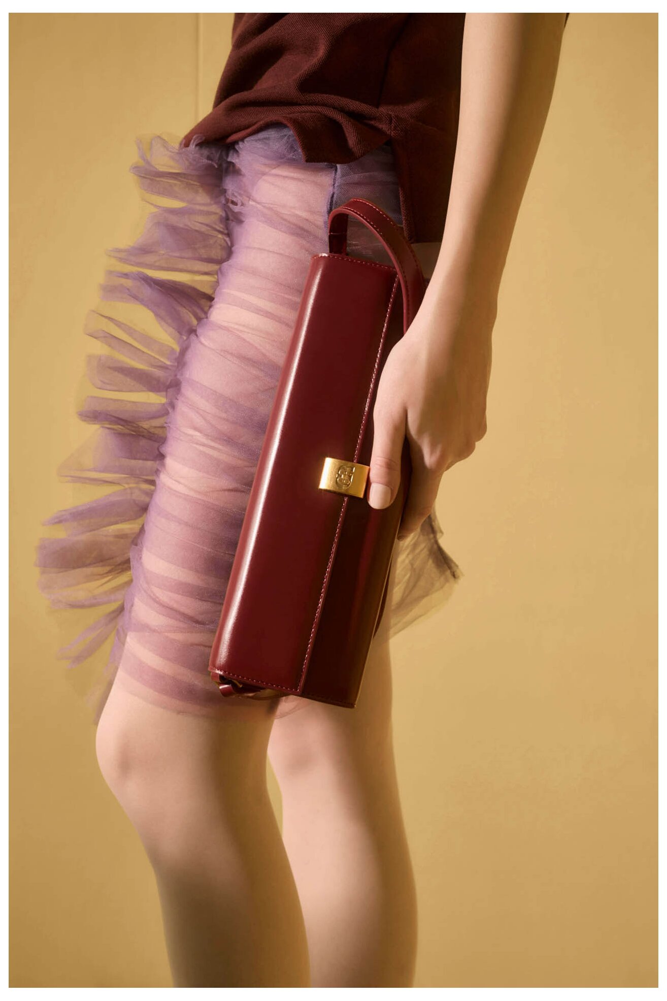 Сумка З Ремінцем Gino Rossi NEL-CS7386-1 БОРДОВИЙ