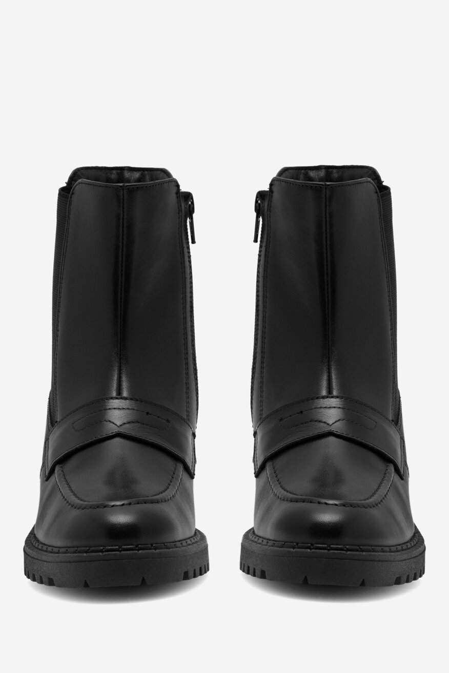 Sergio Bardi - Botki skórzane ocieplane - 5905588162162