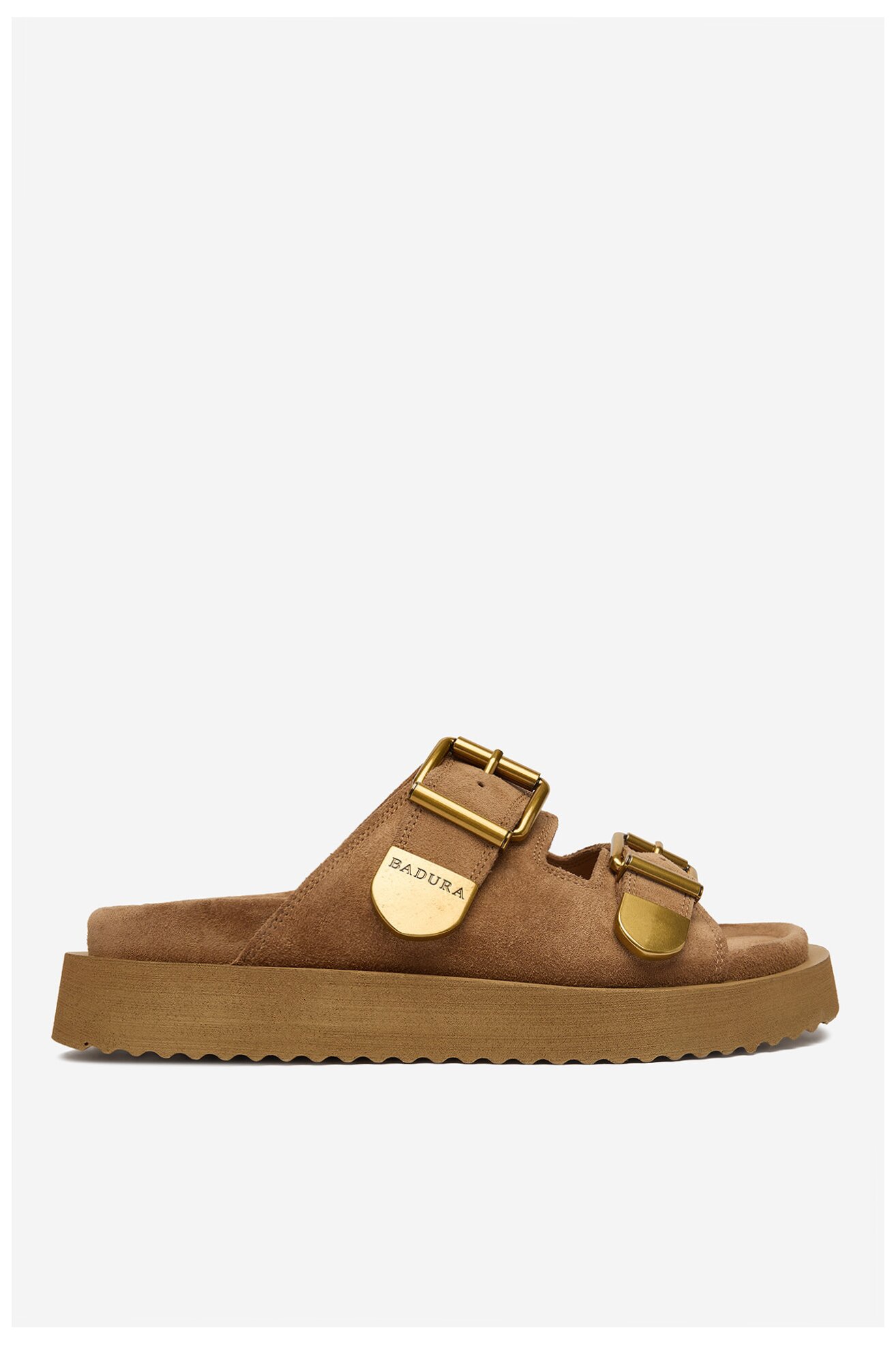 Klapki Badura CYCLAMEN-80033-25 Beżowy ciemny