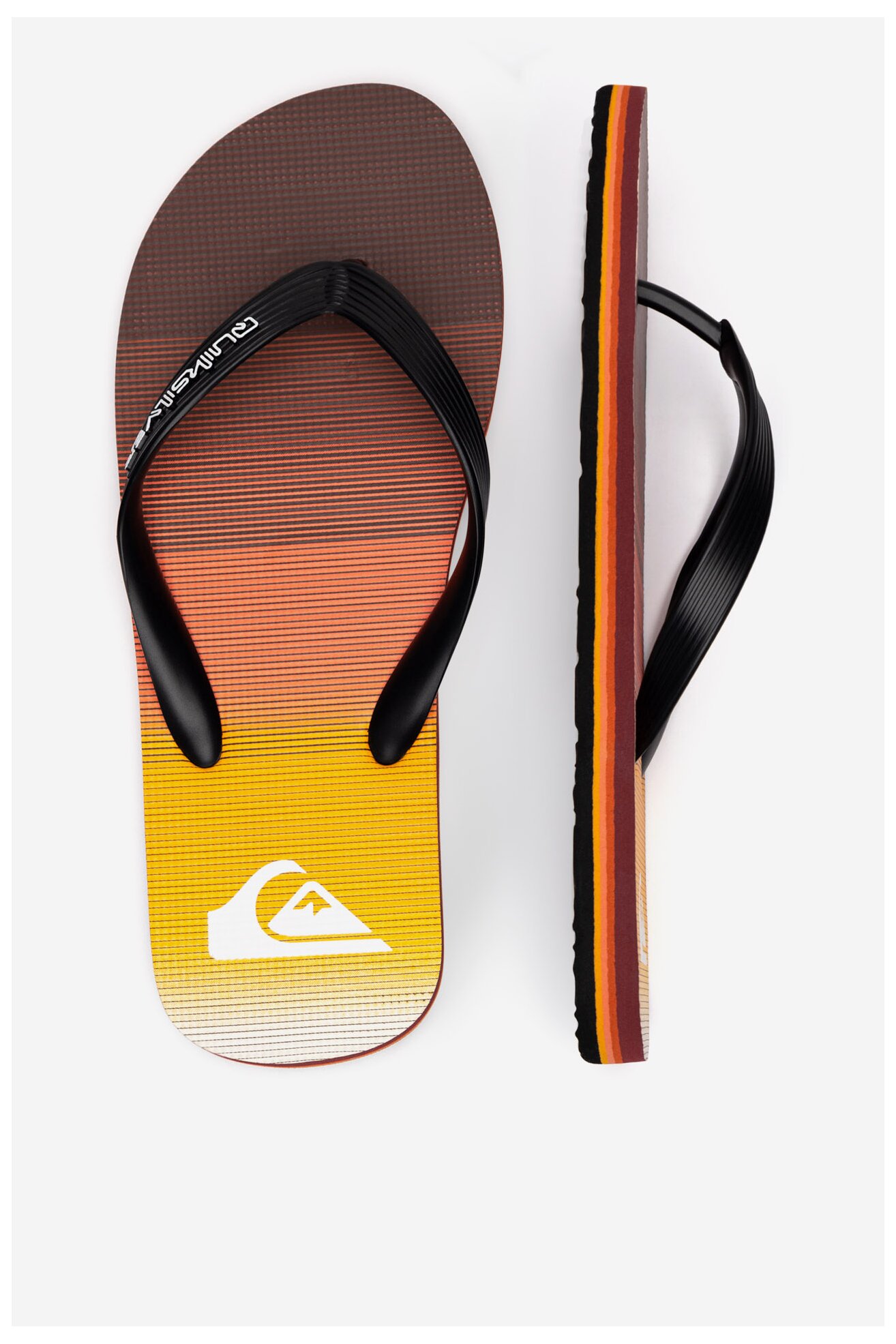 Klapki basenowe QUIKSILVER MOLOKAI STRIPE AQYL101361 XNNK Pomarańczowy