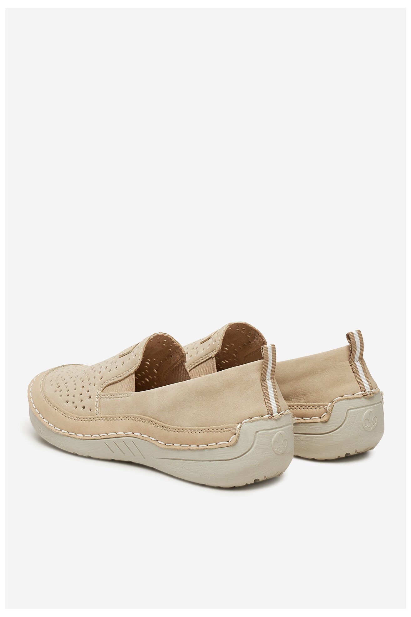 Półbuty Rieker 52551-62 Beżowy jasny