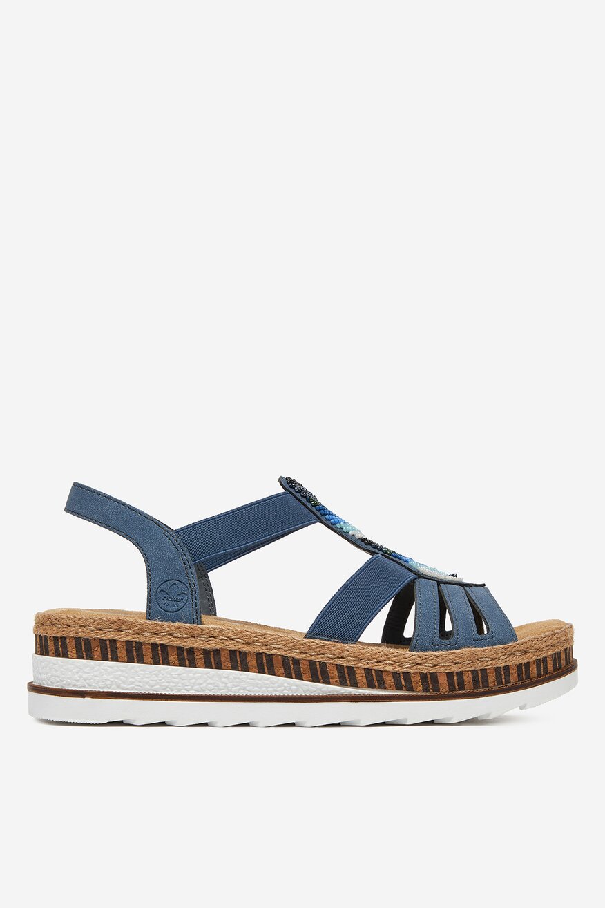 
                Rieker - Sandały na koturnie - 2230078404785