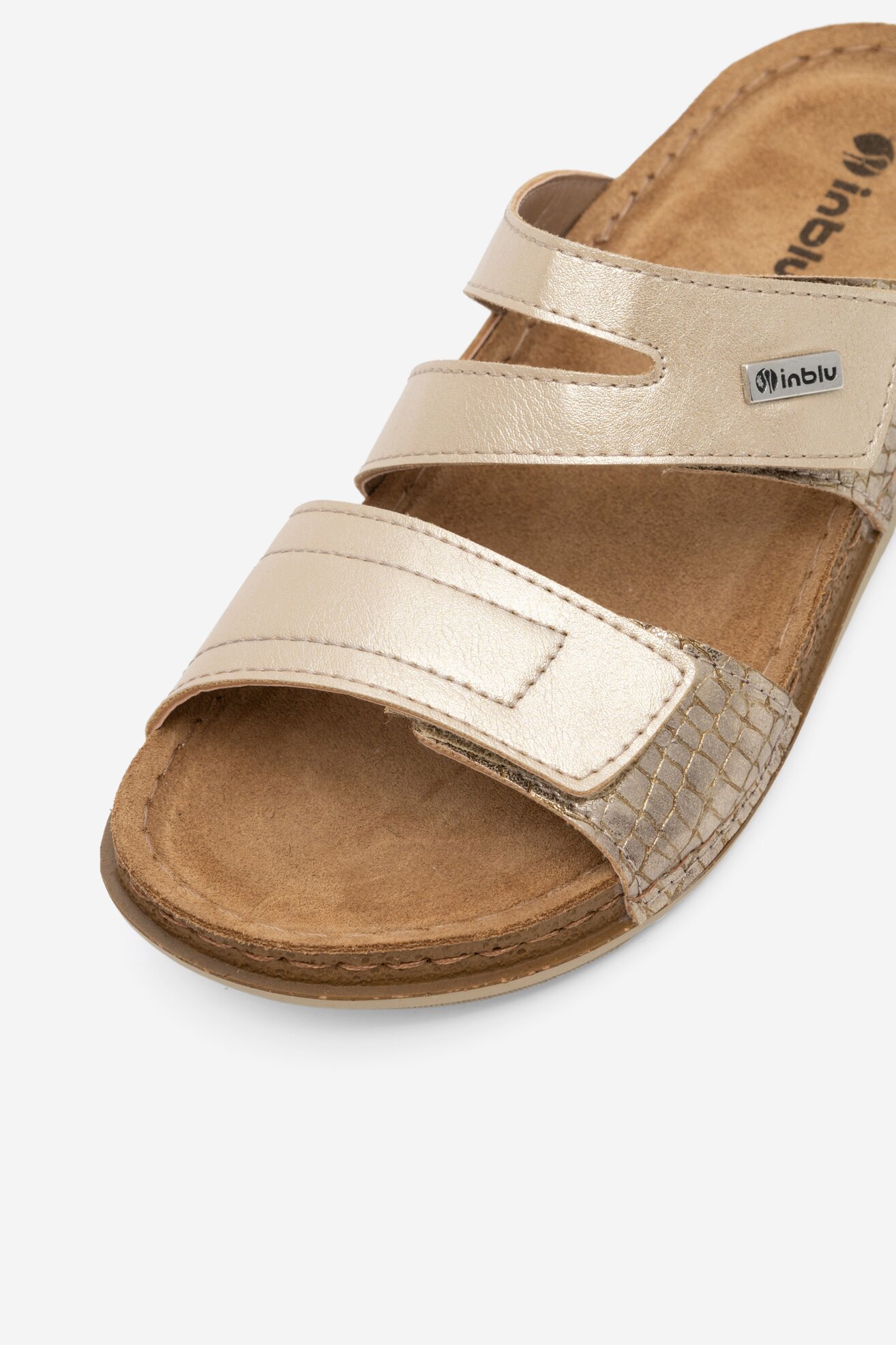 Klapki Inblu AA093N01 Złoty