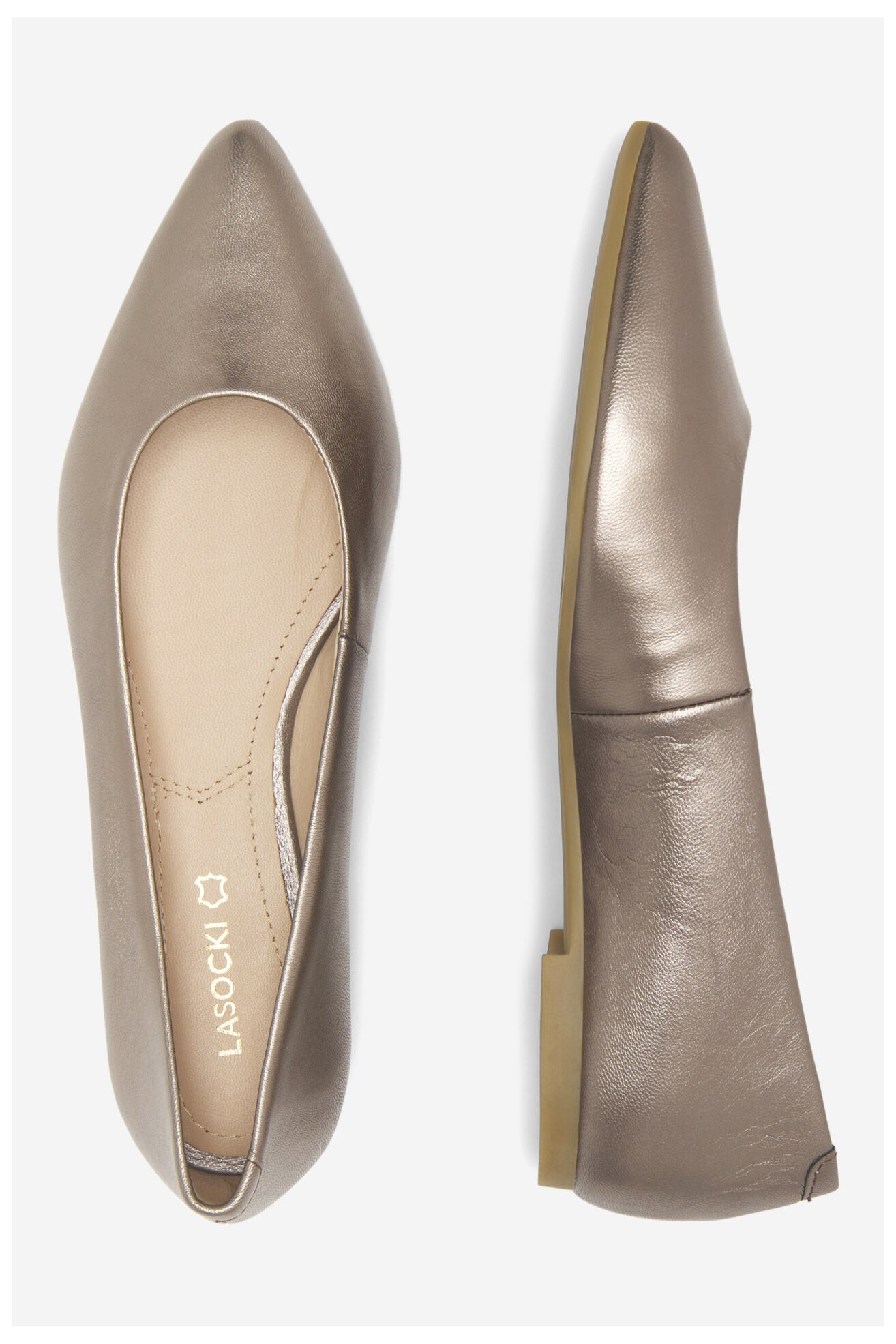 Baleriny Lasocki RST-ROSE-03 Stare srebro