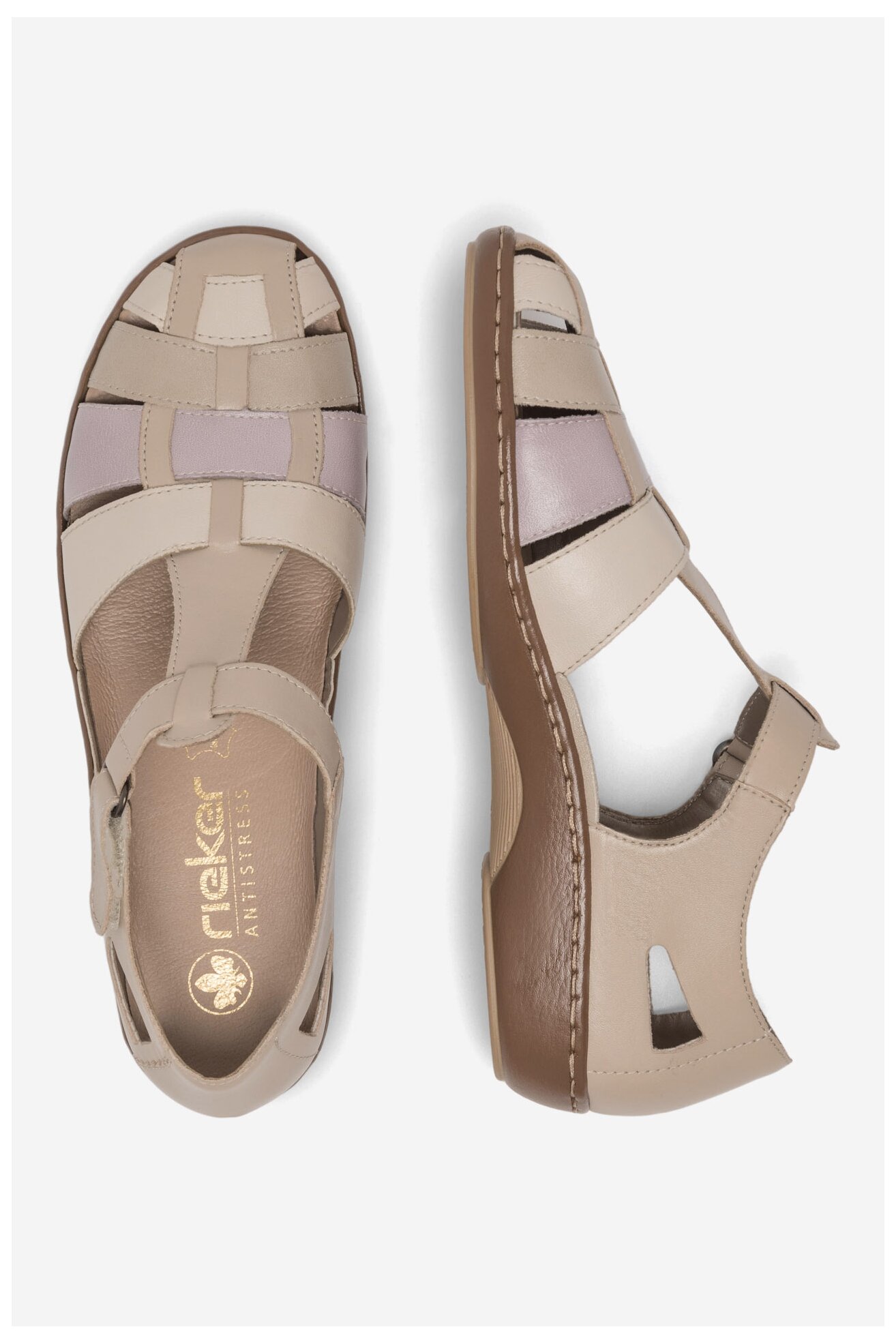 Sandały Rieker 45869-60 Beżowy