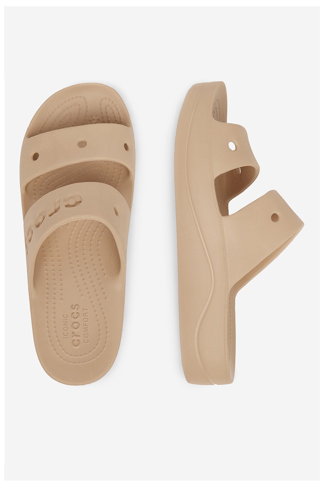 Klapki basenowe Crocs C-BAYA PLATFORM SANDAL 208188-212 Beżowy