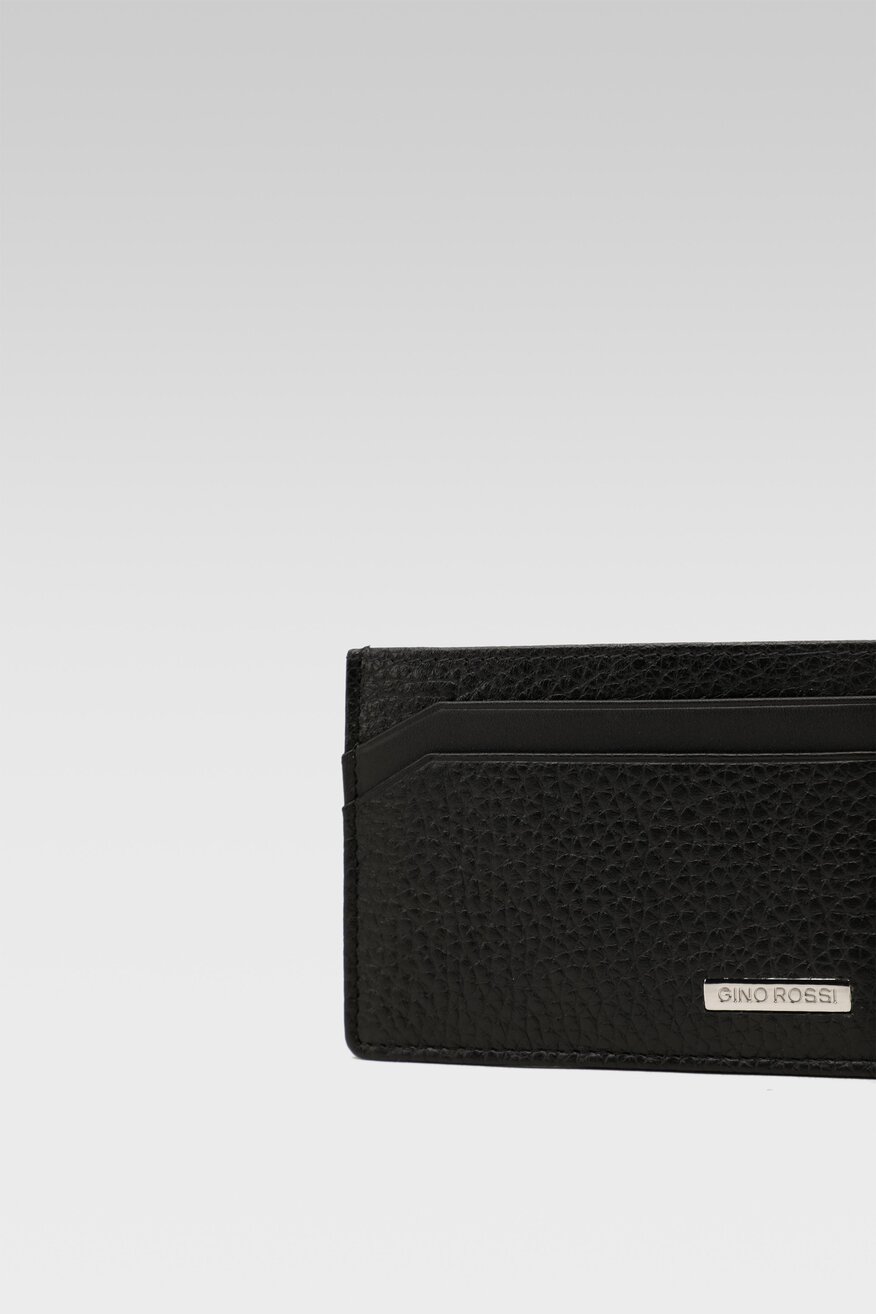 
                Gino Rossi - Etui na karty kredytowe skórzany czarny - 5904862457833