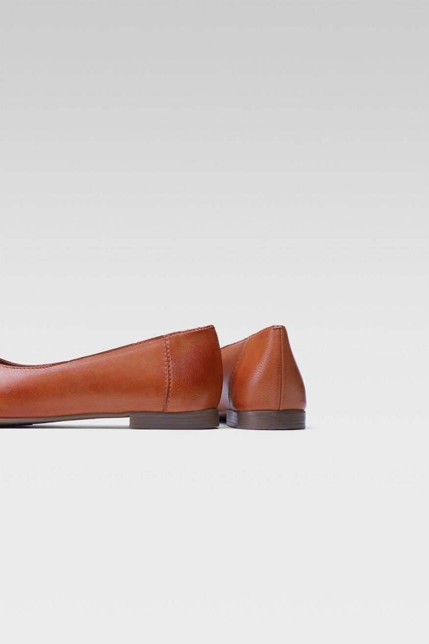 
                Lasocki - Skórzane baleriny z odkrytymi palcami - 5904862817378