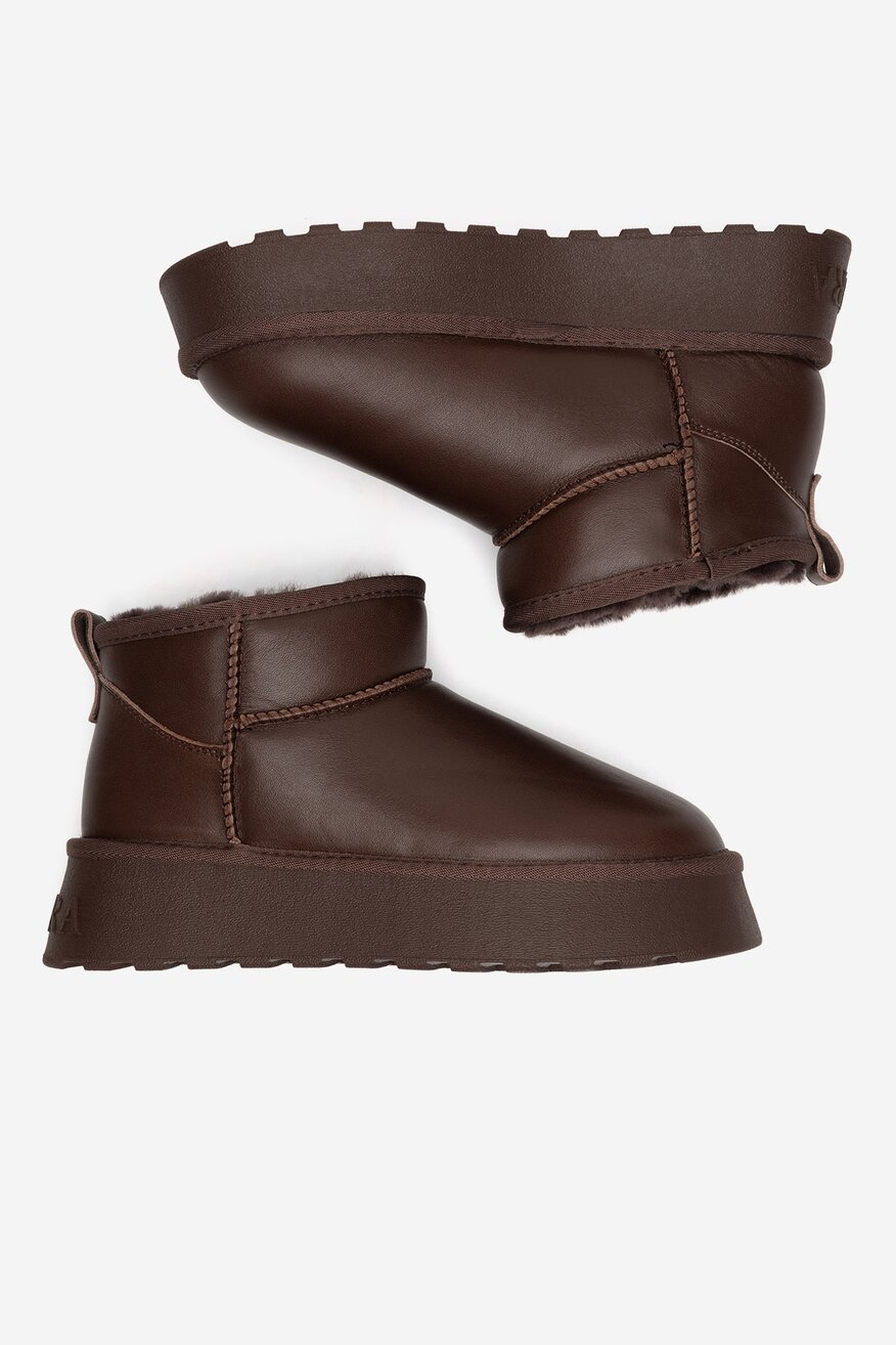 
                Badura - Botki skórzane ocieplane - 5905588985235