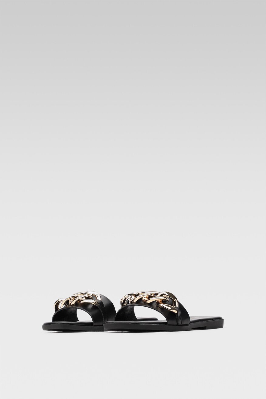 
                Jenny Fairy - Klapki z aplikacją czarne - 5903698379463