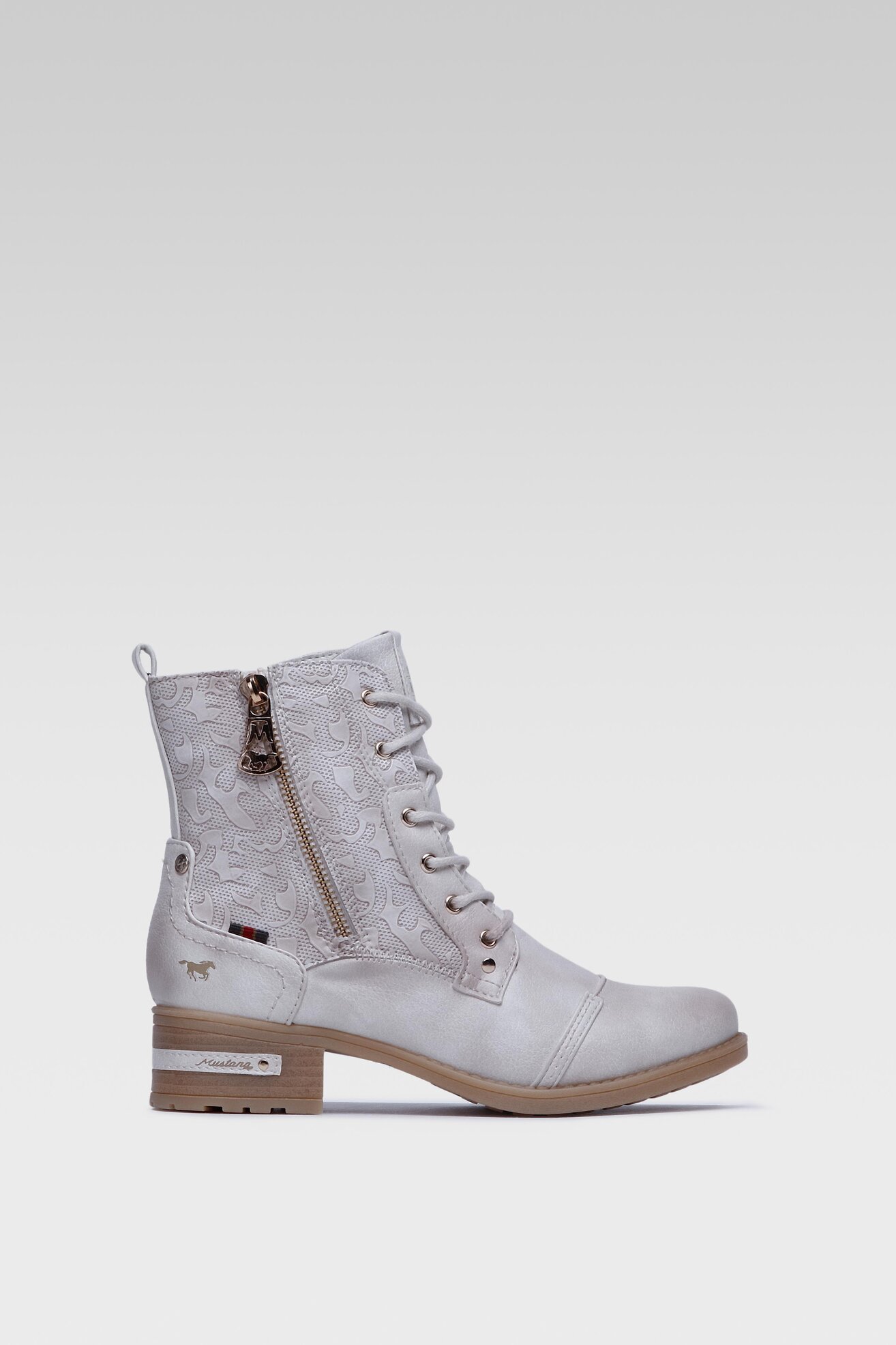 Trzewiki Mustang 1229-508 Biały