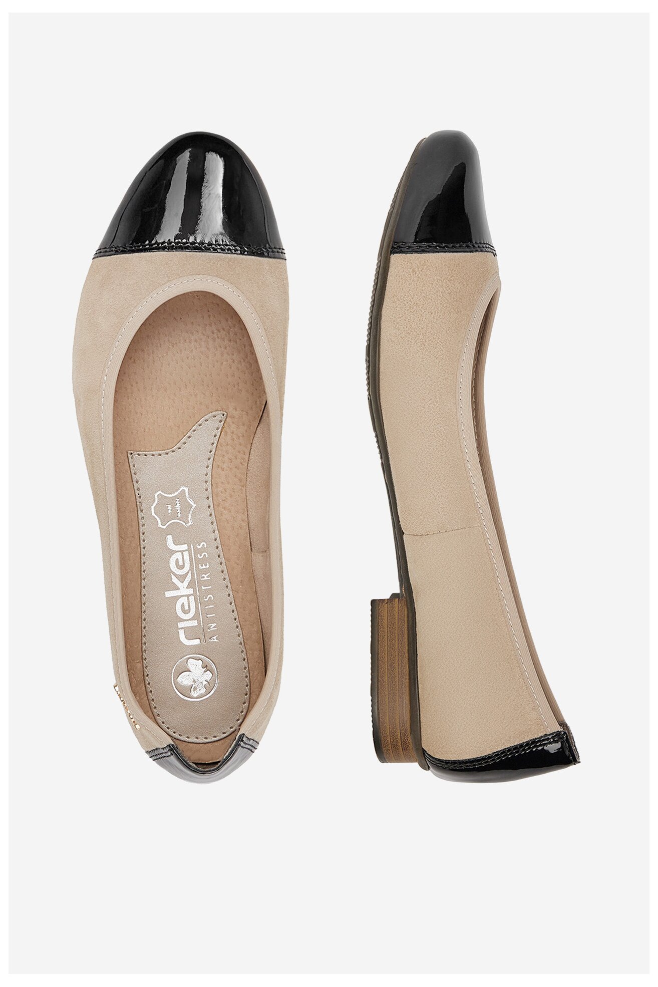 Baleriny Rieker 51998-60 Beżowy