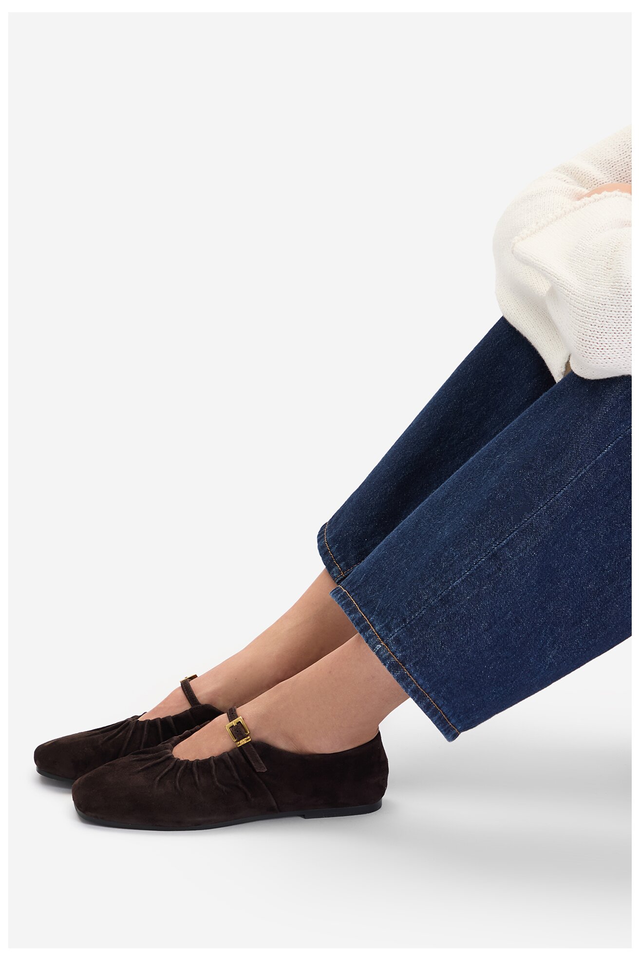 Baleriny Gino Rossi CEO-ADI-LT959S-Y2 Brązowy ciemny