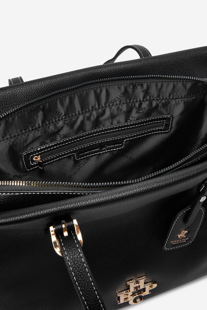 
                Дамска чанта Beverly Hills Polo Club ЧЕРЕН - 5906751599440