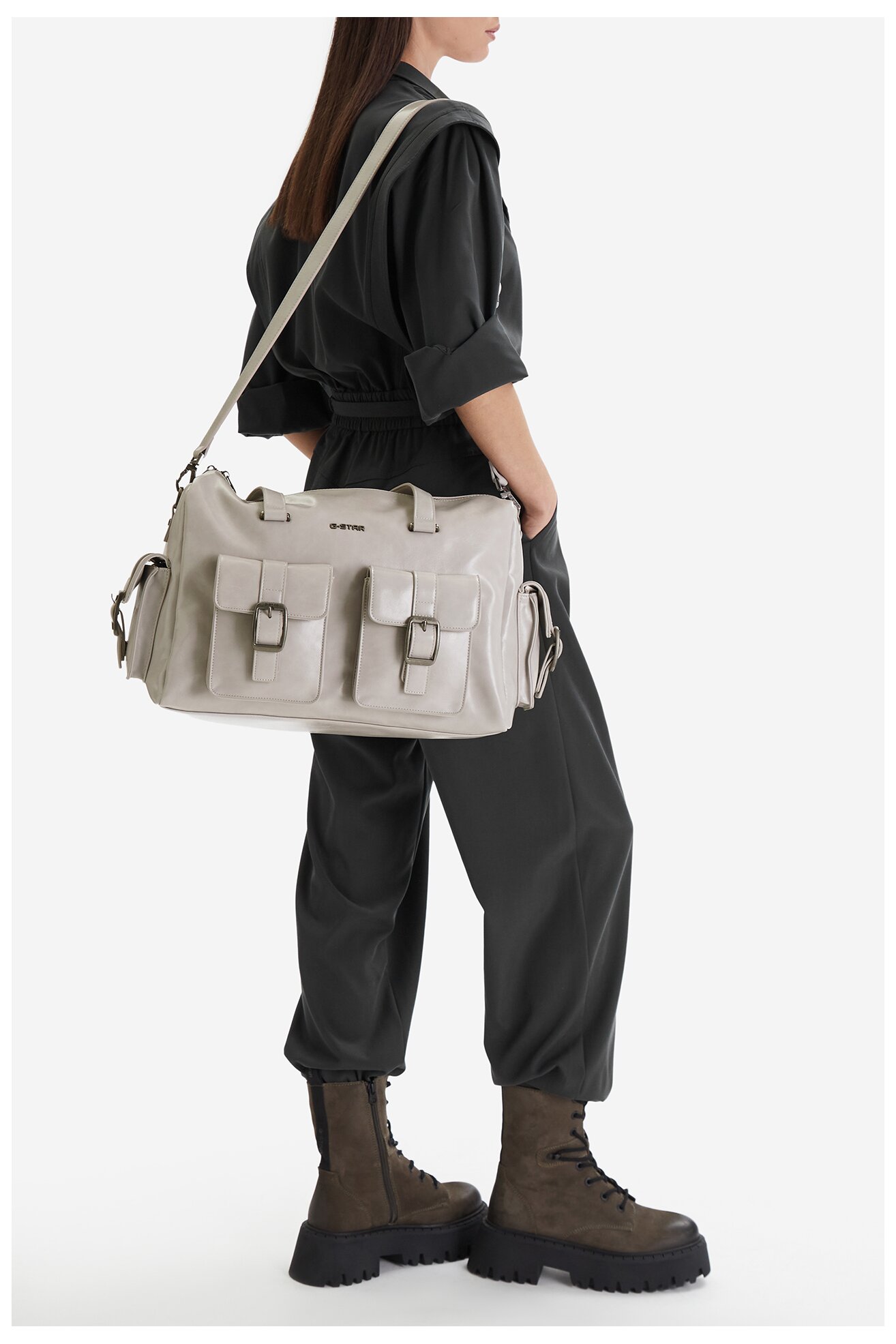 Сумка З Ремінцем G-STAR RAW EO-LDA8482J СВІТЛО-СІРИЙ