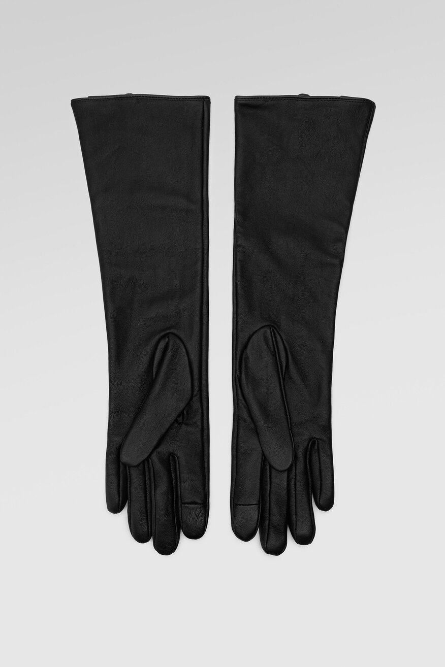 
                Gino Rossi - Rękawiczki damskie skórzane czarne - 5904248146726