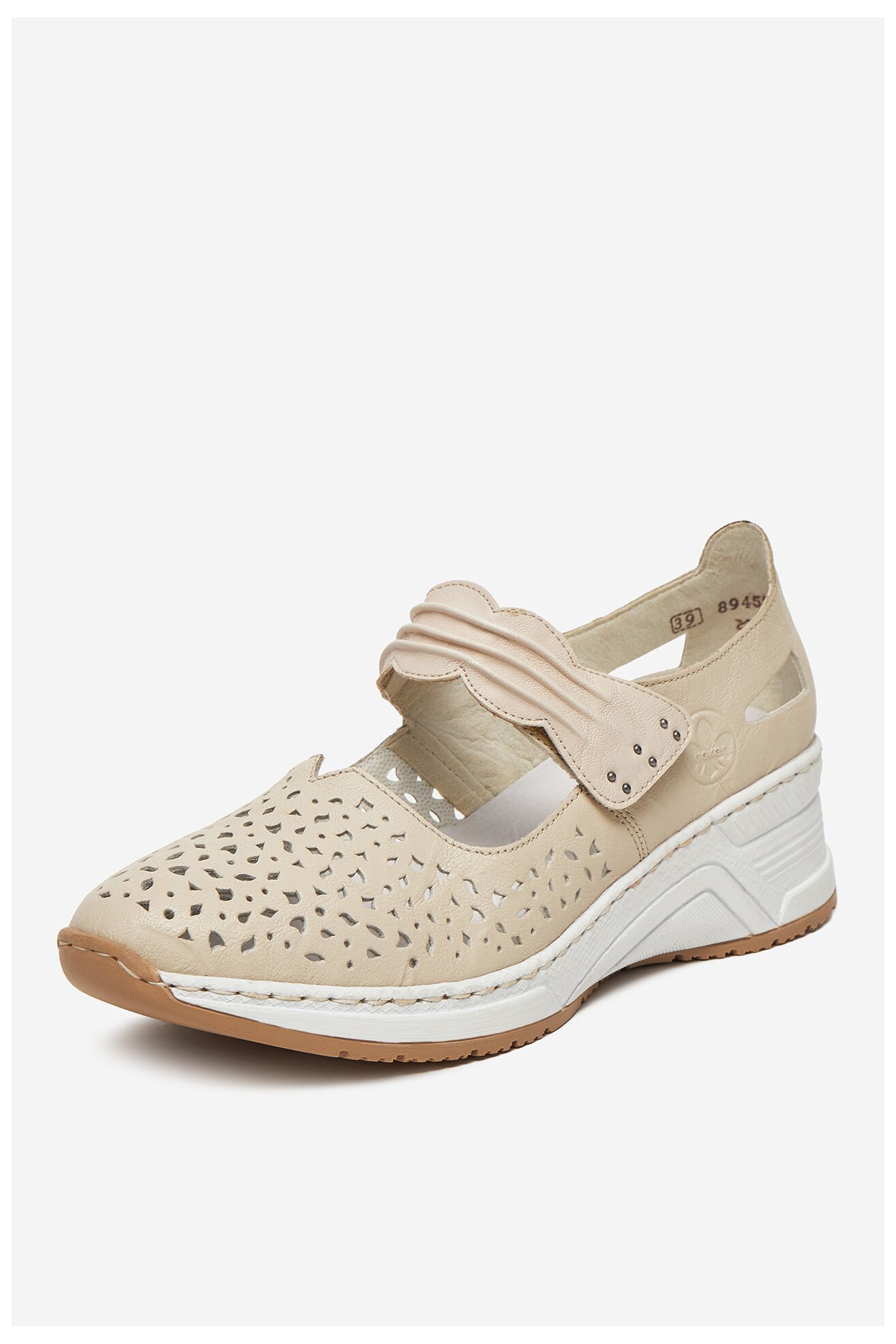 Baleriny Rieker N4382-60 Beżowy jasny