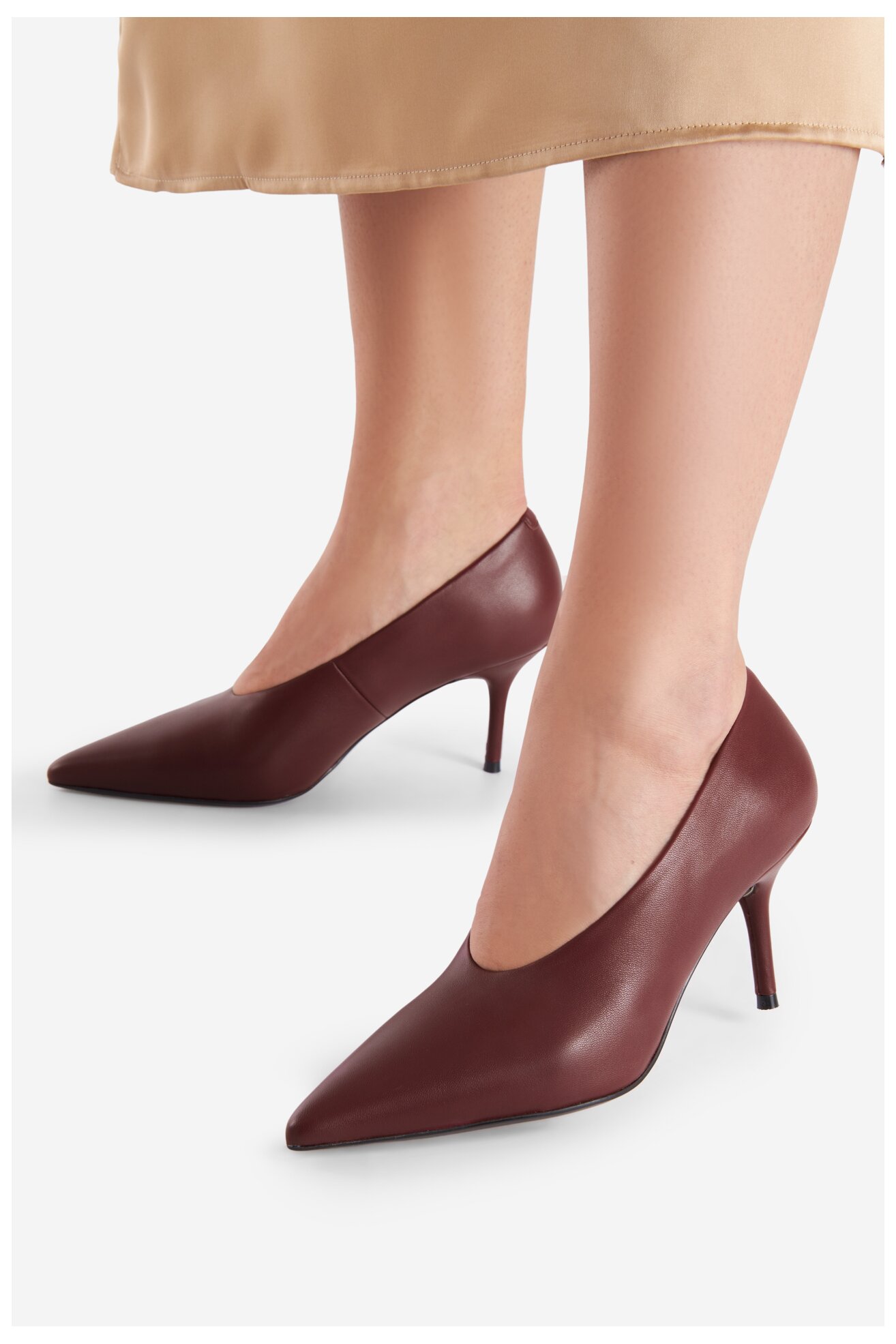 Pantofi cu toc Gino Rossi CLEO-1527-1-TB GRENA ÎNCHIS