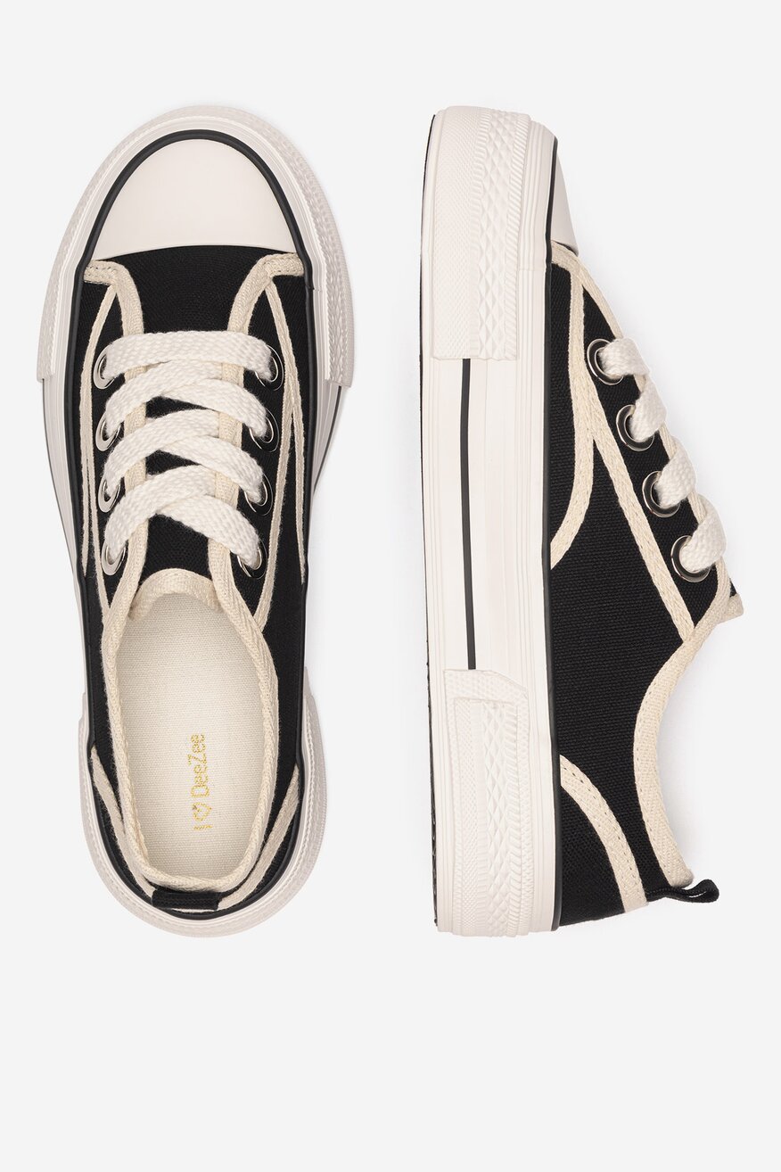 
                Vászoncipő DeeZee FEKETE - 5905588793465