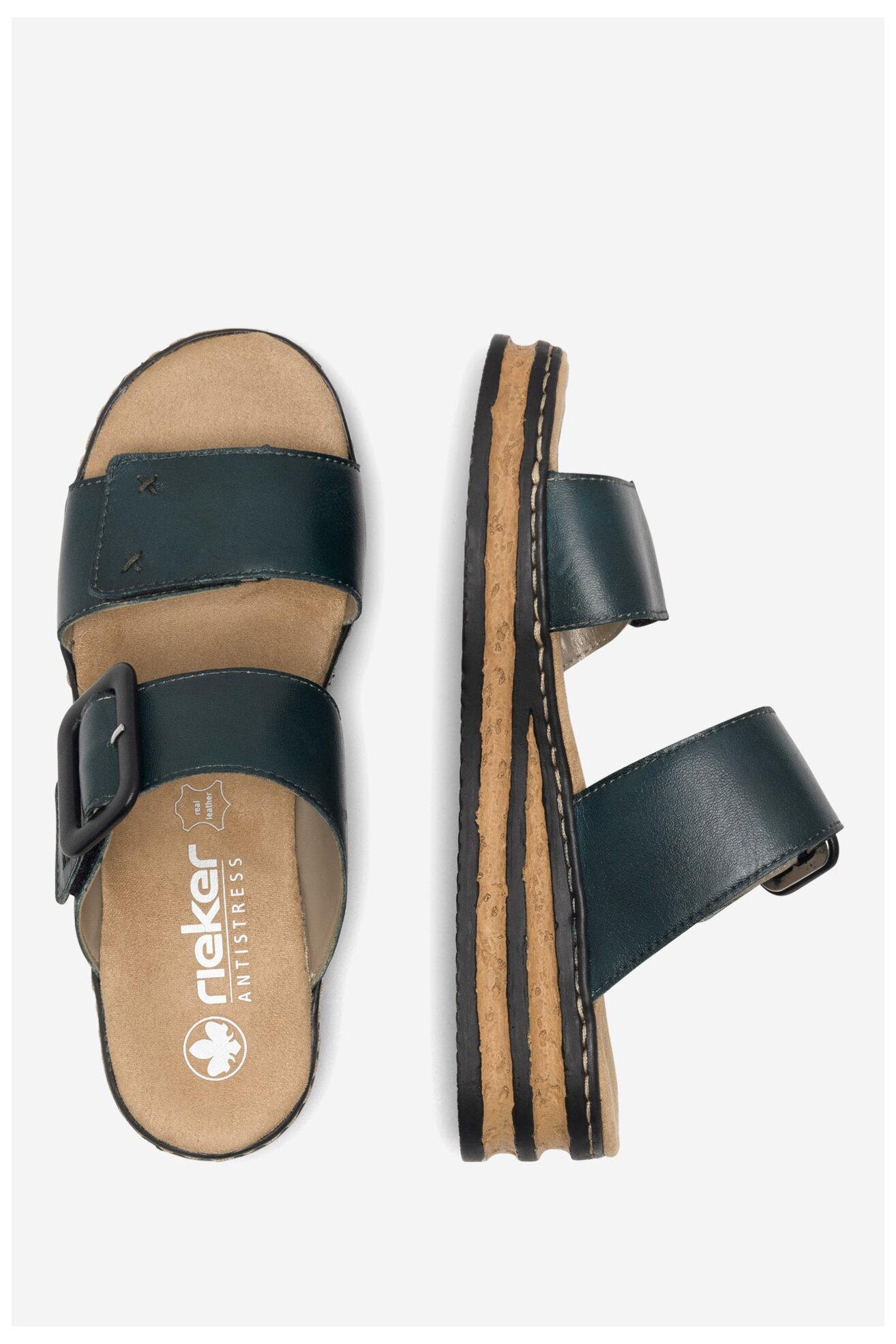 Klapki Rieker 62954-12 Niebieski