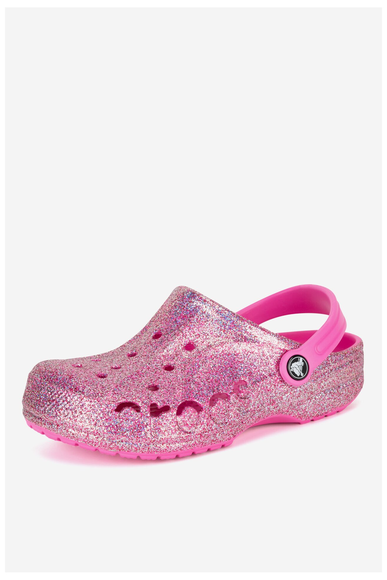 Klapki basenowe Crocs C-BAYA GLITTER CLOG T 207014-7AA Różowy