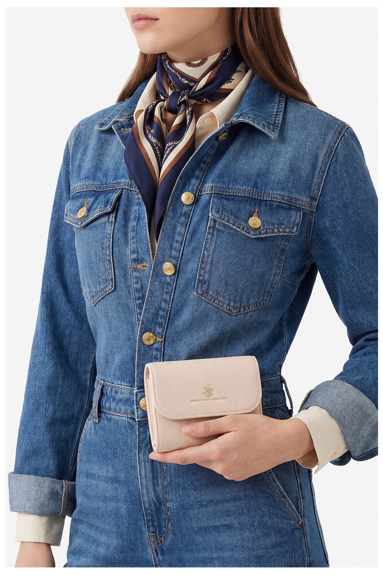 Portfel Beverly Hills Polo Club CWBEO-BHPC-W1-002-SS26 Beżowy