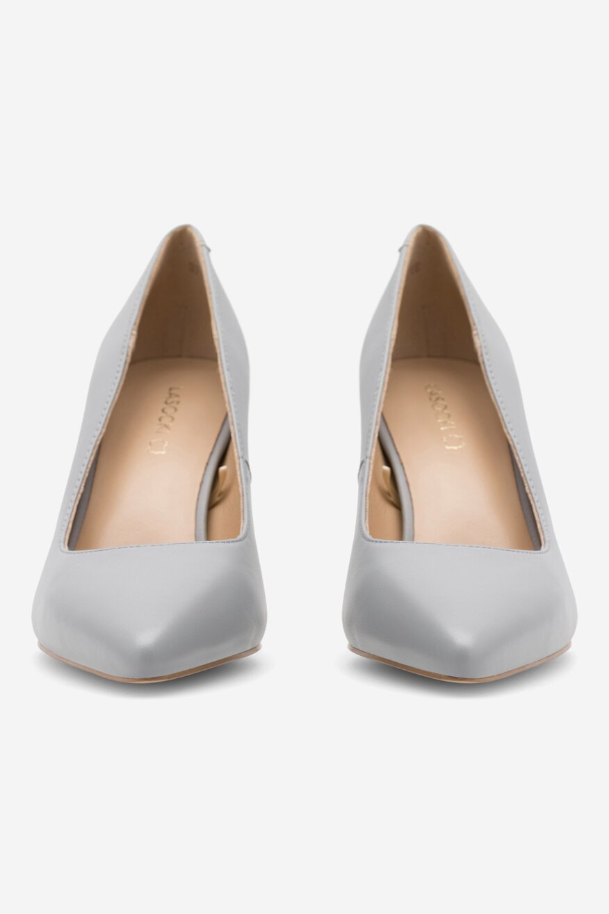 Lasocki - Czółenka skórzane na szpilce - 5905588486534