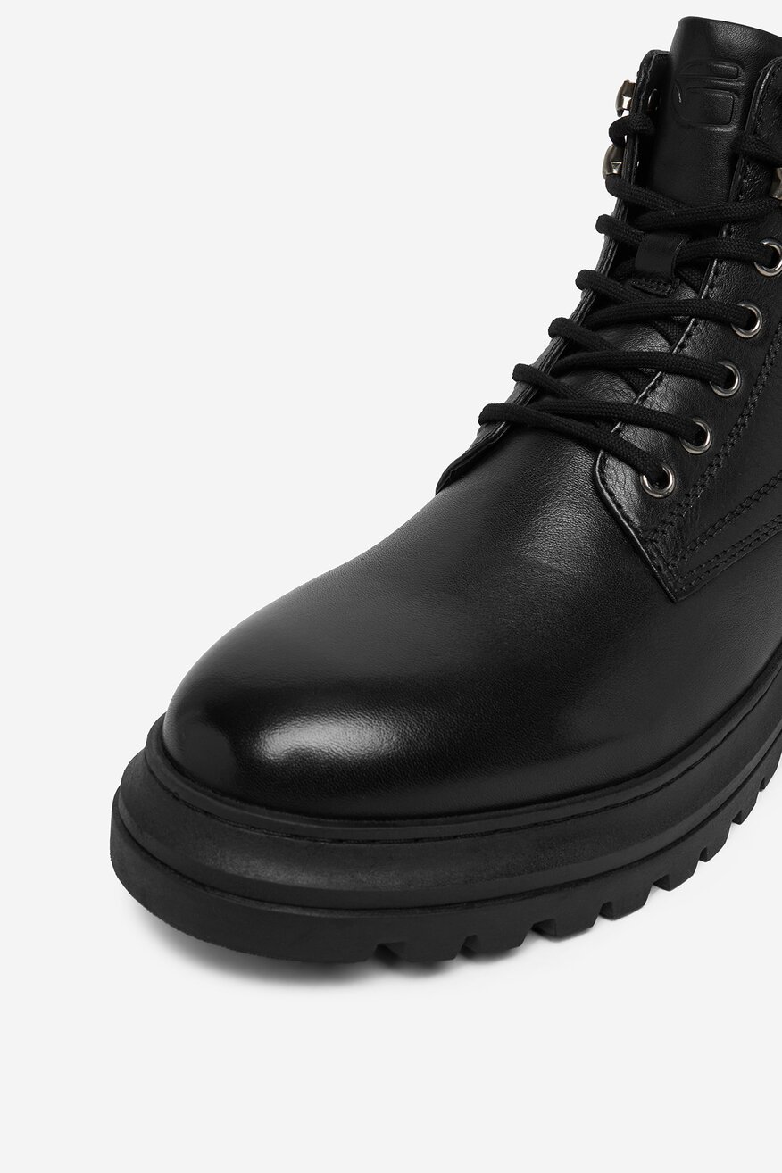 G-STAR RAW - Skórzane trzewiki z suwakiem - 5906751503355