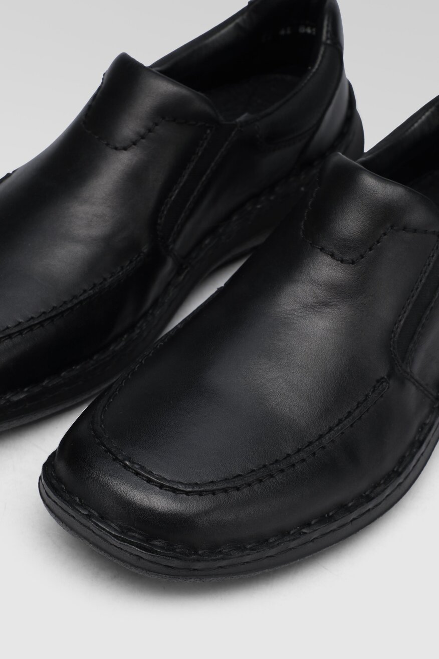 Rieker - Skórzane półbuty czarne - 5903698565521