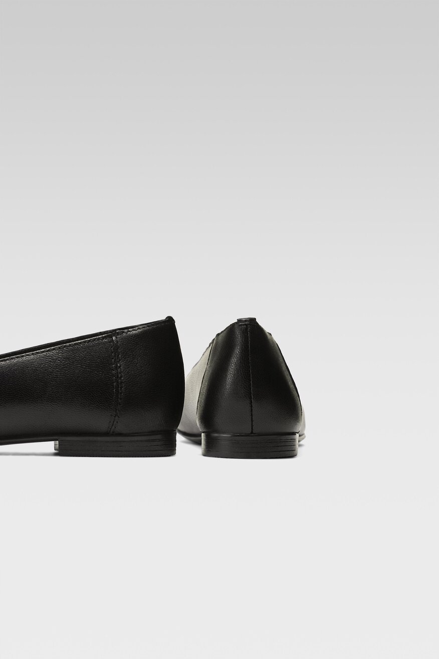 Lasocki - Skórzane baleriny z odkrytymi palcami - 5904862817385