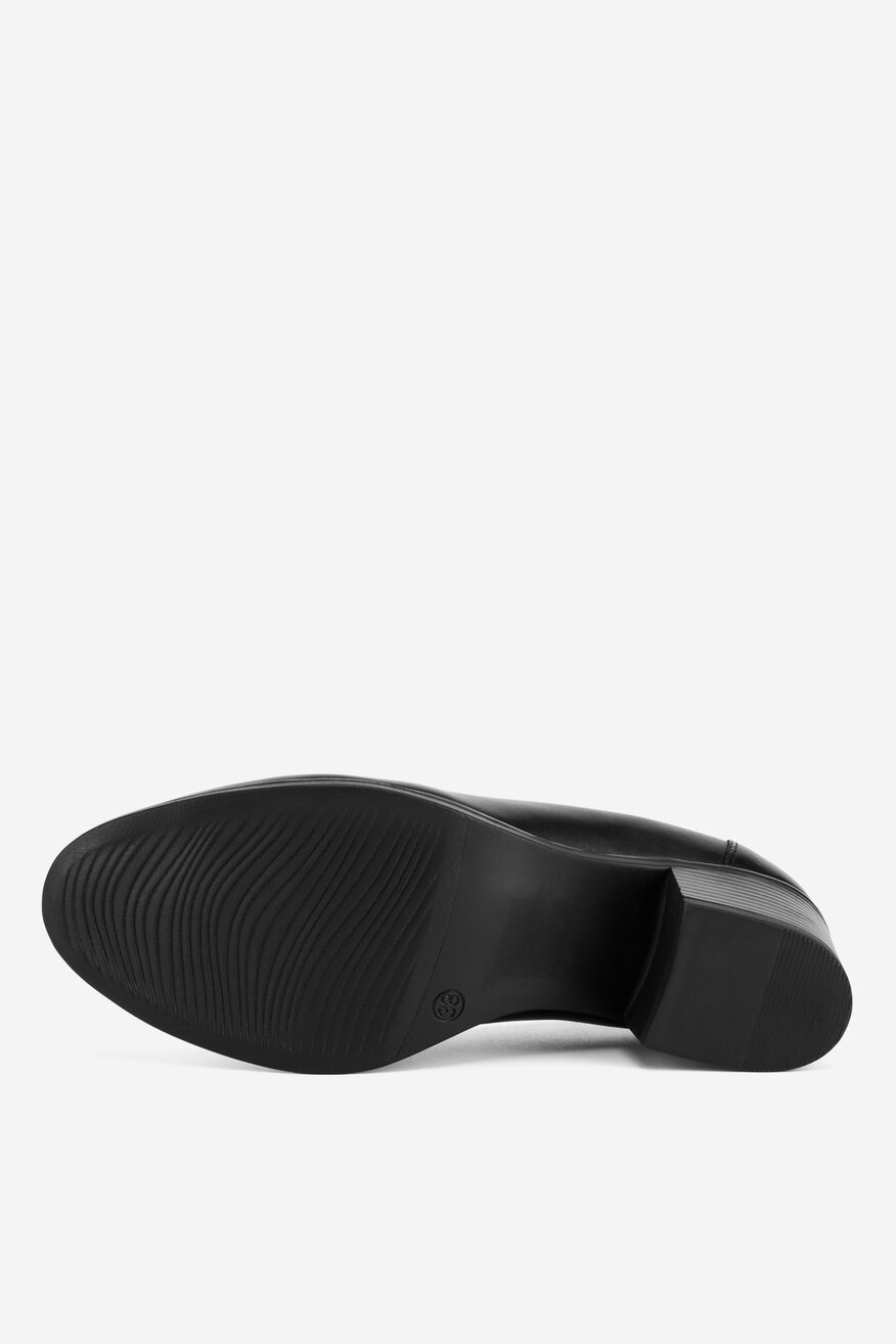 Go Soft - Loafersy skórzane na obcasie - 5903698727622
