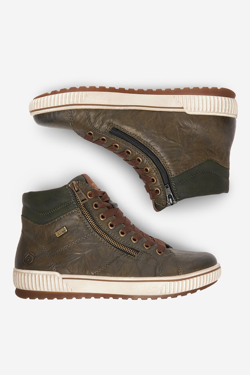 Remonte - Sneakersy skórzane ocieplane - 2230085550666