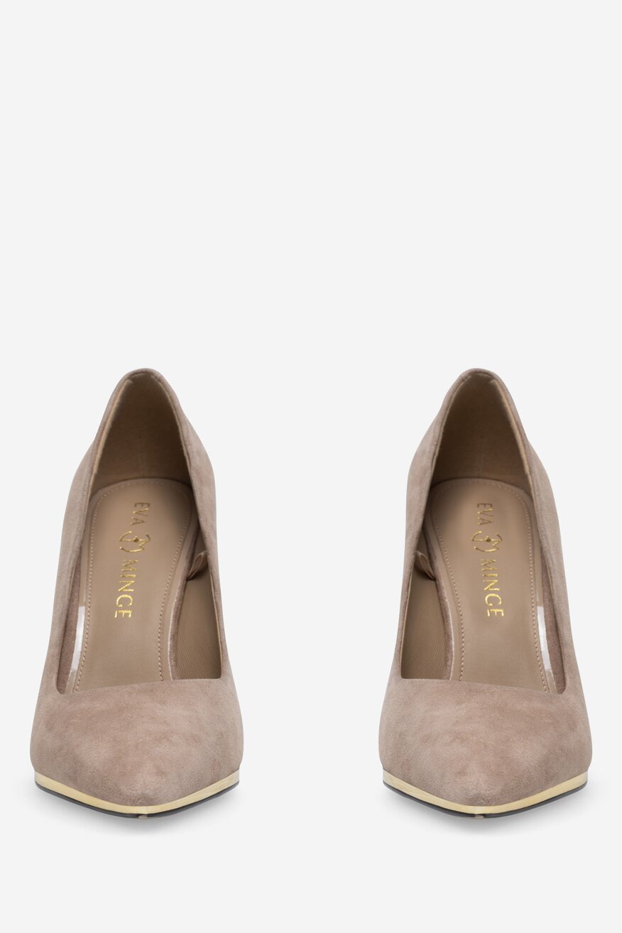 Pantofi cu toc EVA MINGE BEJ - 5905588372738