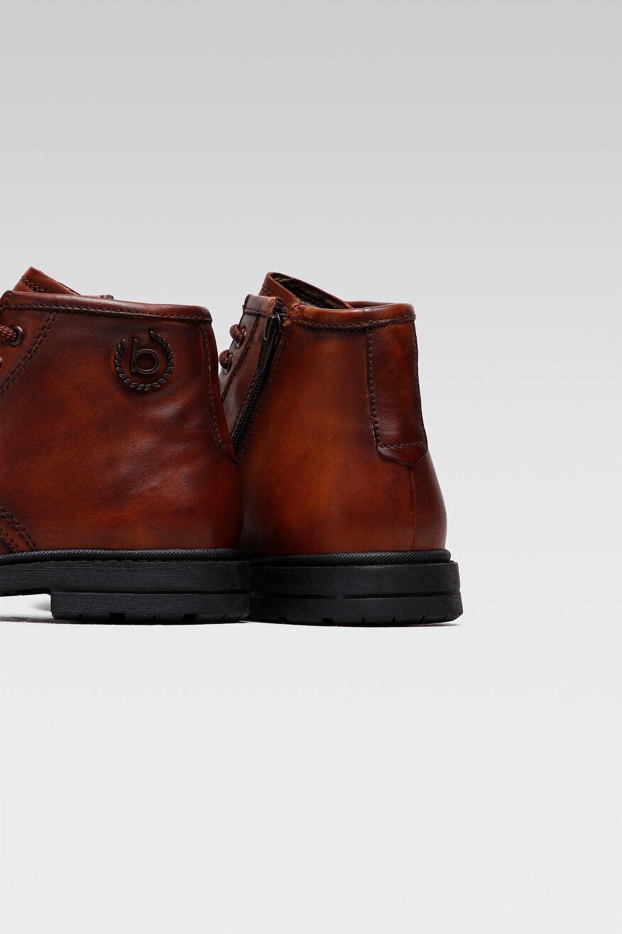 
                Bugatti - Skórzane trzewiki brązowe - 5903698932538