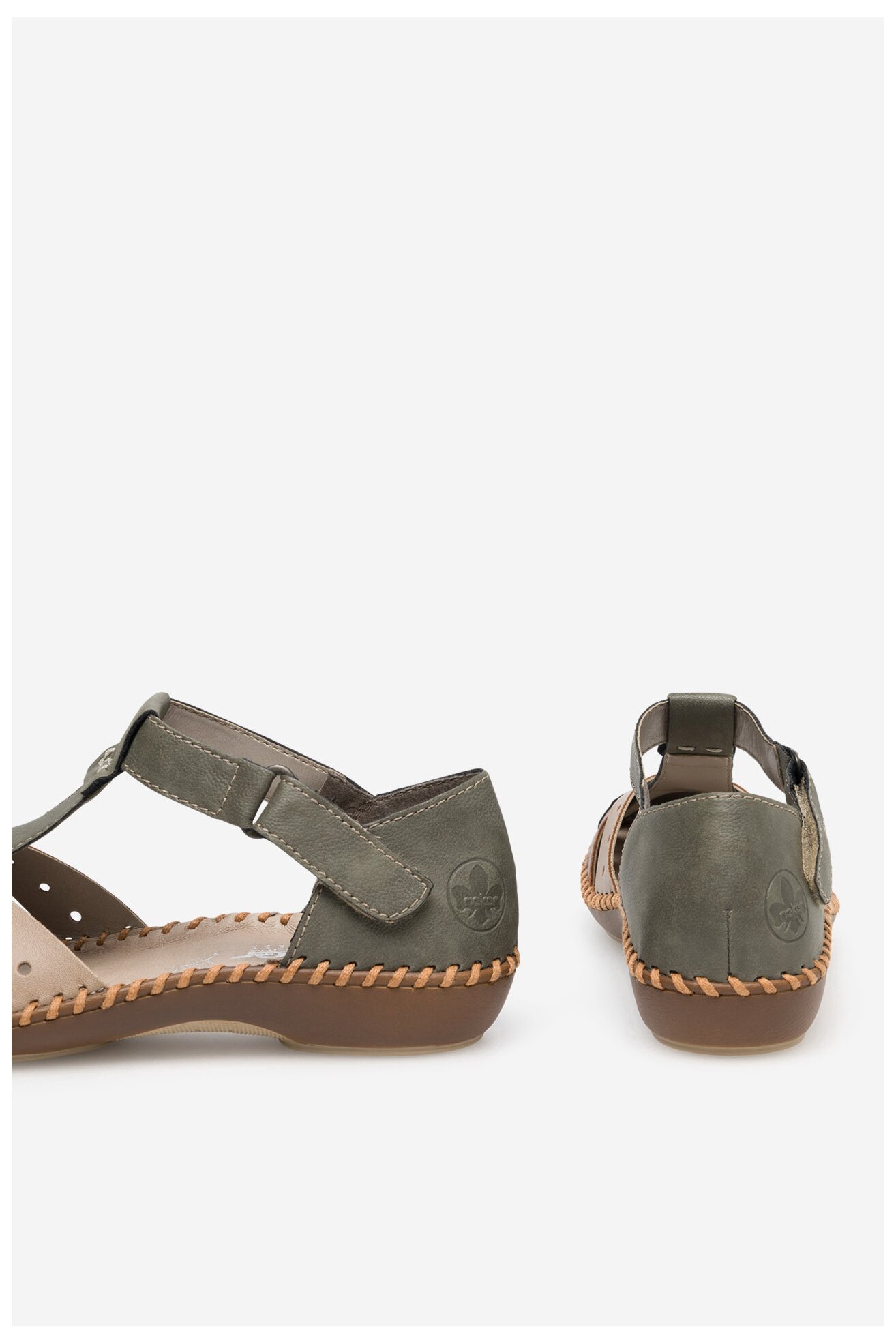 Sandały Rieker M1655-54 Zielony