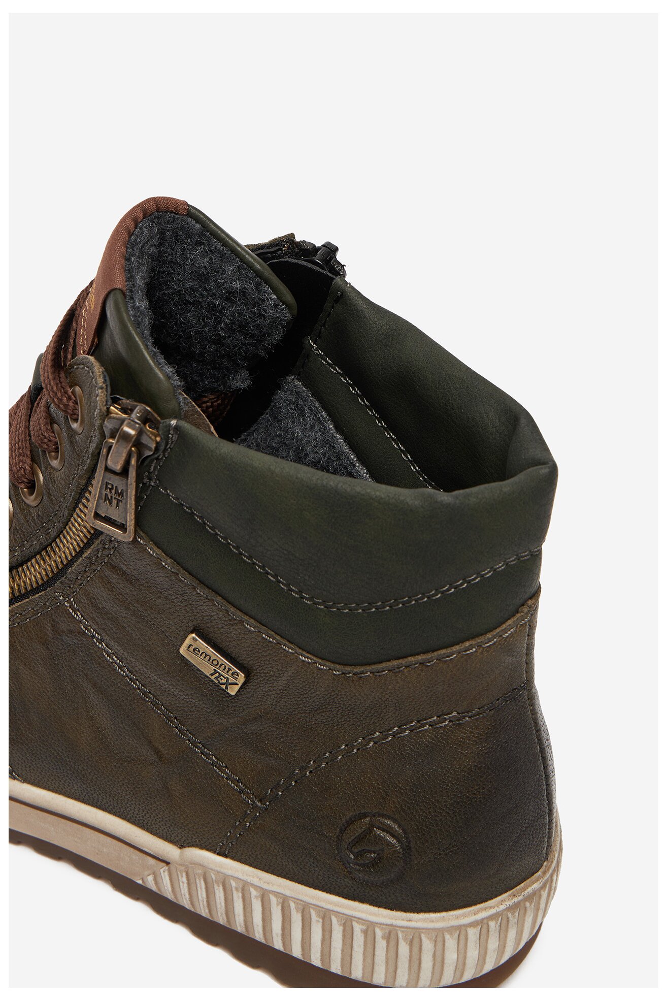 Šněrovací vyšší obuv Remonte CEO-D0772-52 ZELENÁ