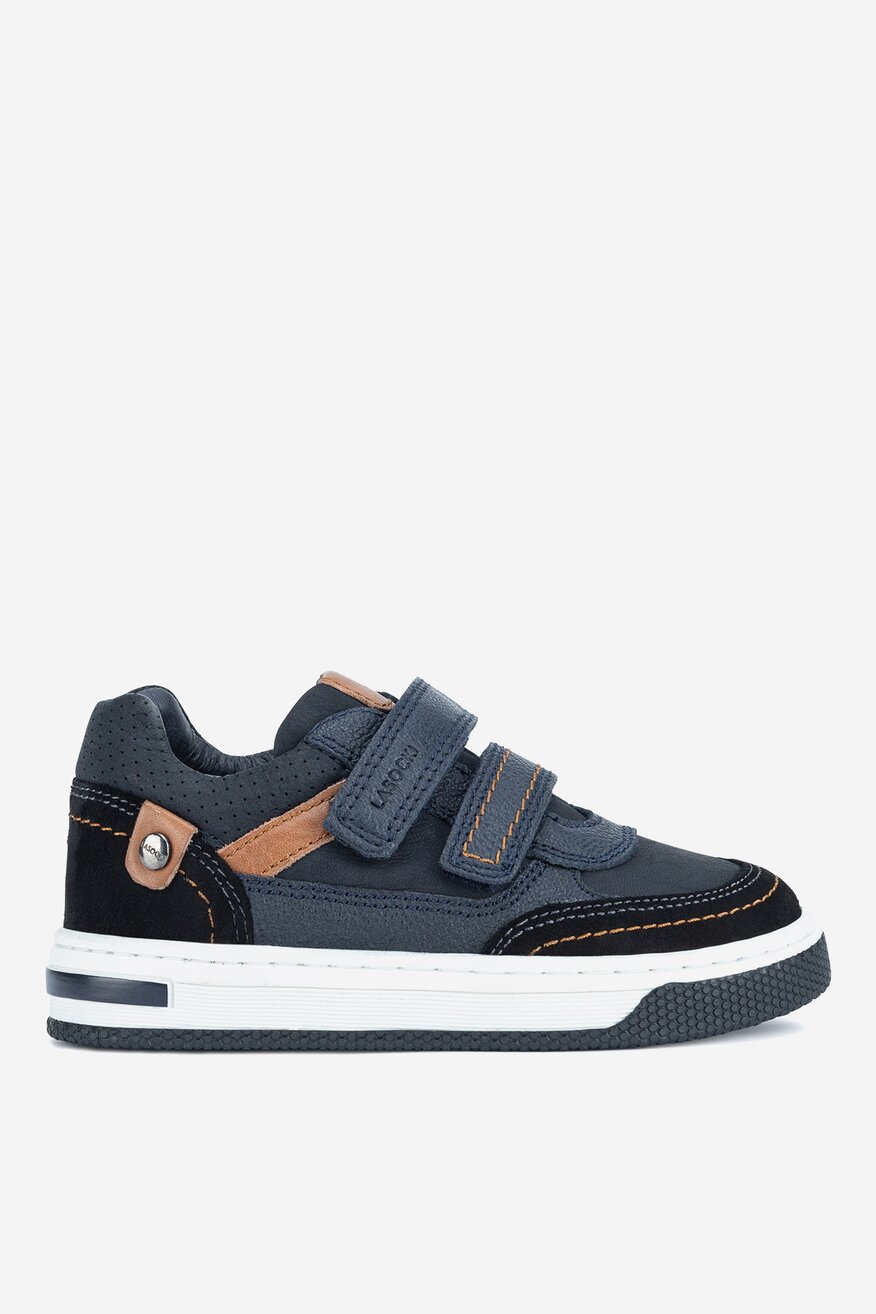 Lasocki Kids - Sneakersy skórzane na rzepy - 5905588733386