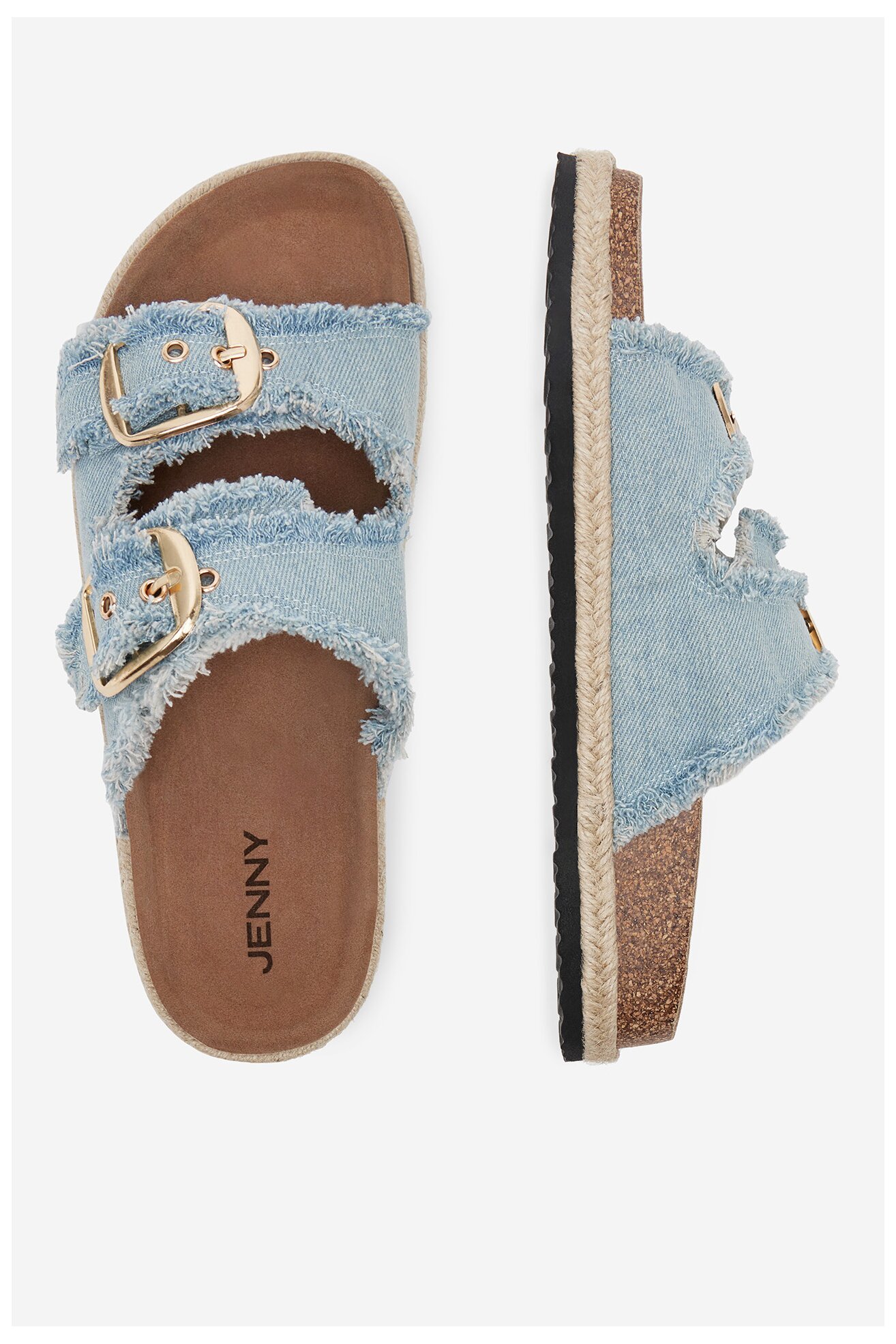 Klapki Jenny LB-P1628 Jeansowy jasny