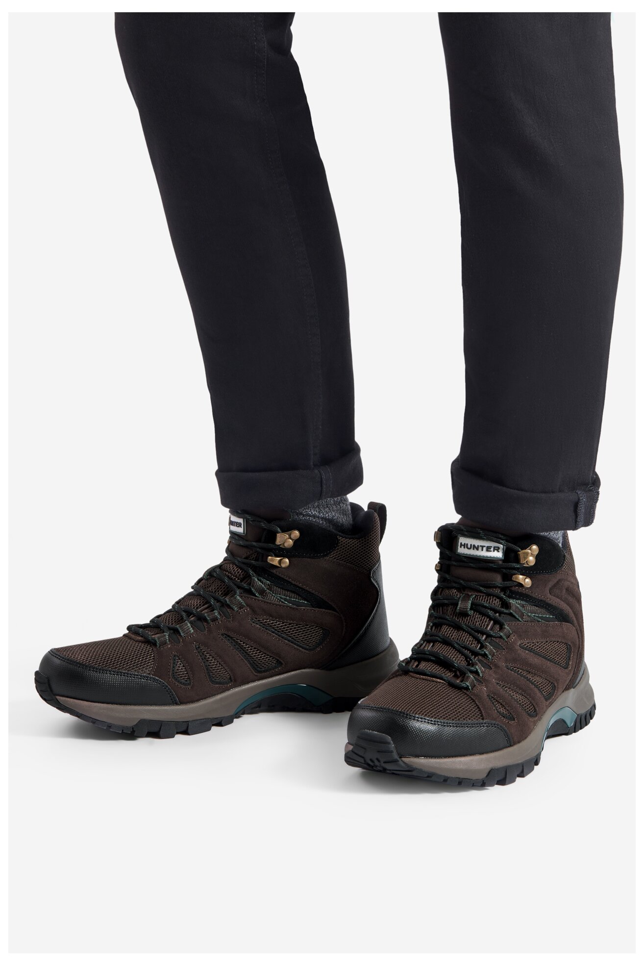 Túracipő HUNTER MASON MID HIKER WP BARNA