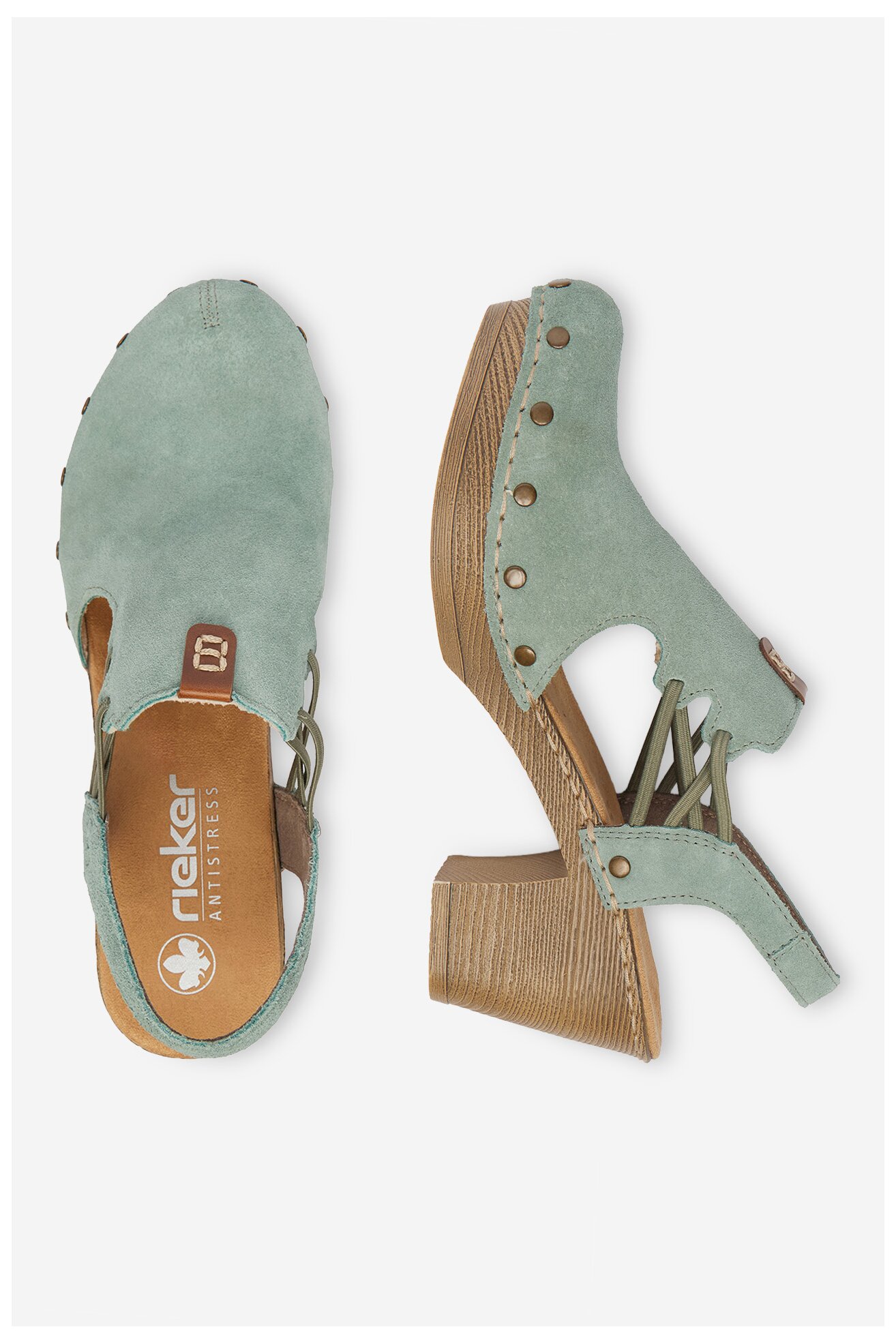 Sandały Rieker CEO-66775-52 Oliwkowy jasny