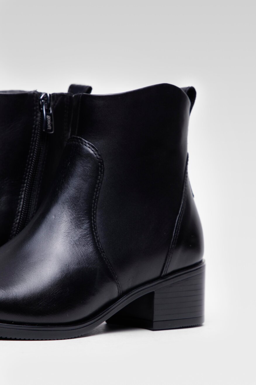 Go Soft - Skórzane botki na obcasie - 5903698816586