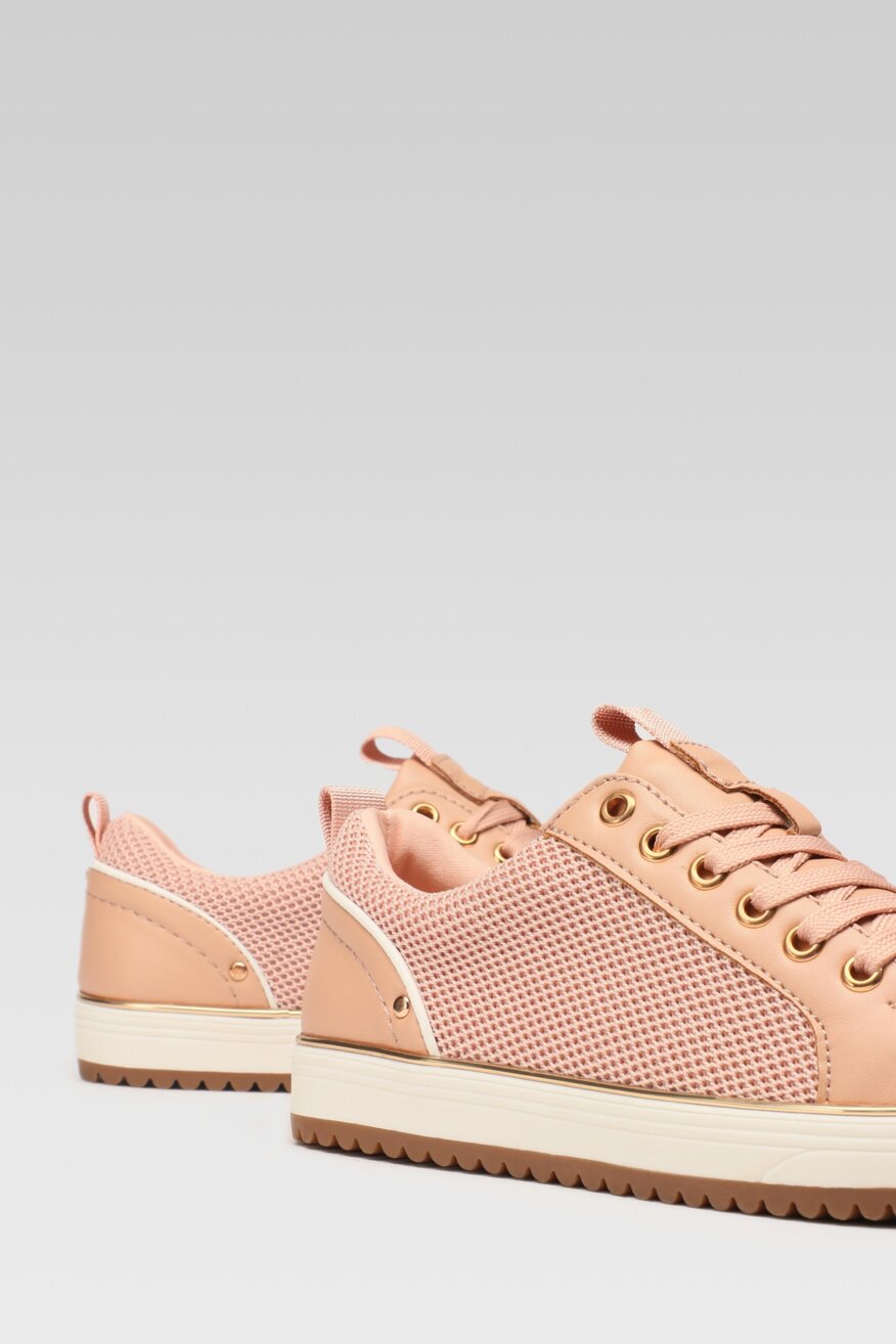 
                DeeZee - Półbuty różowe sznurowane - 5903698436937