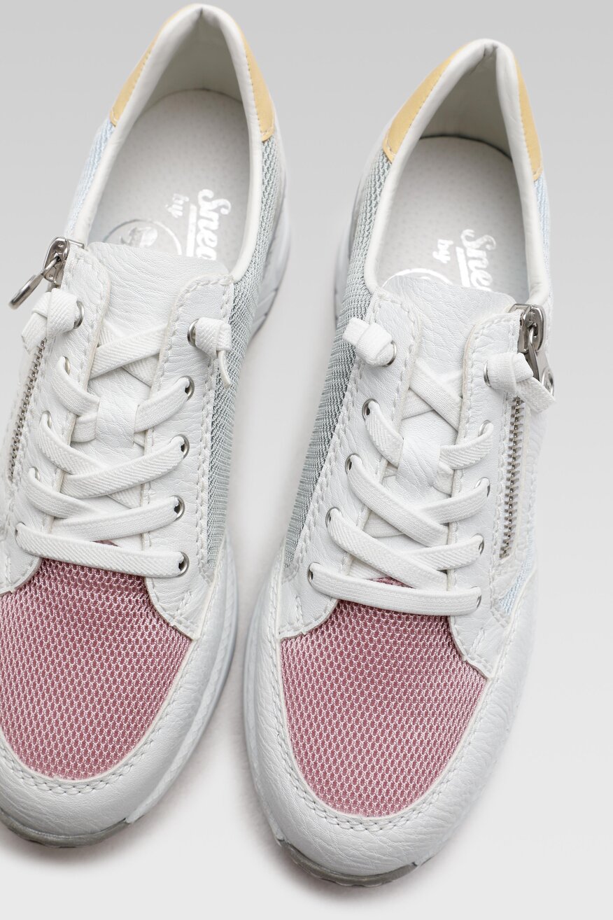 
                Rieker - Sneakersy skórzane na koturnie - 5904862476919