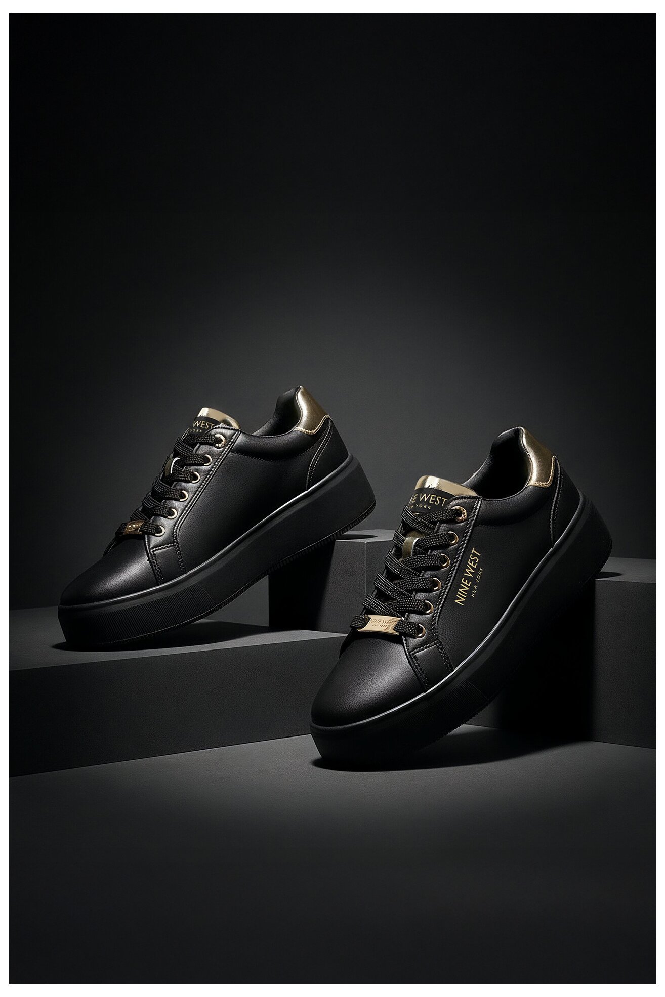 Sneakerși NINE WEST CEO-ALIA-01 NEGRU