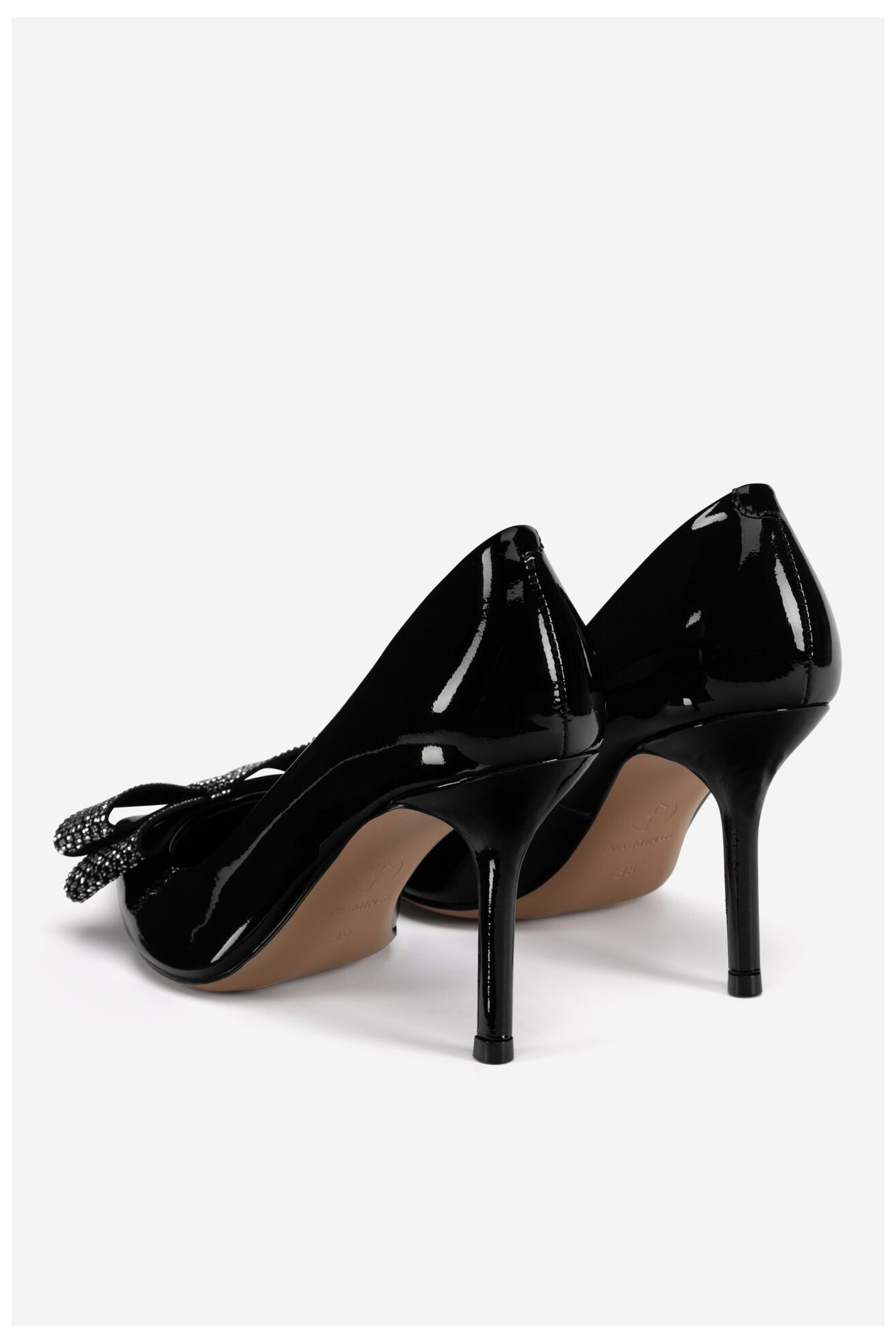 Czółenka EVA MINGE ANEMONE-V1892-116-2 Czarny